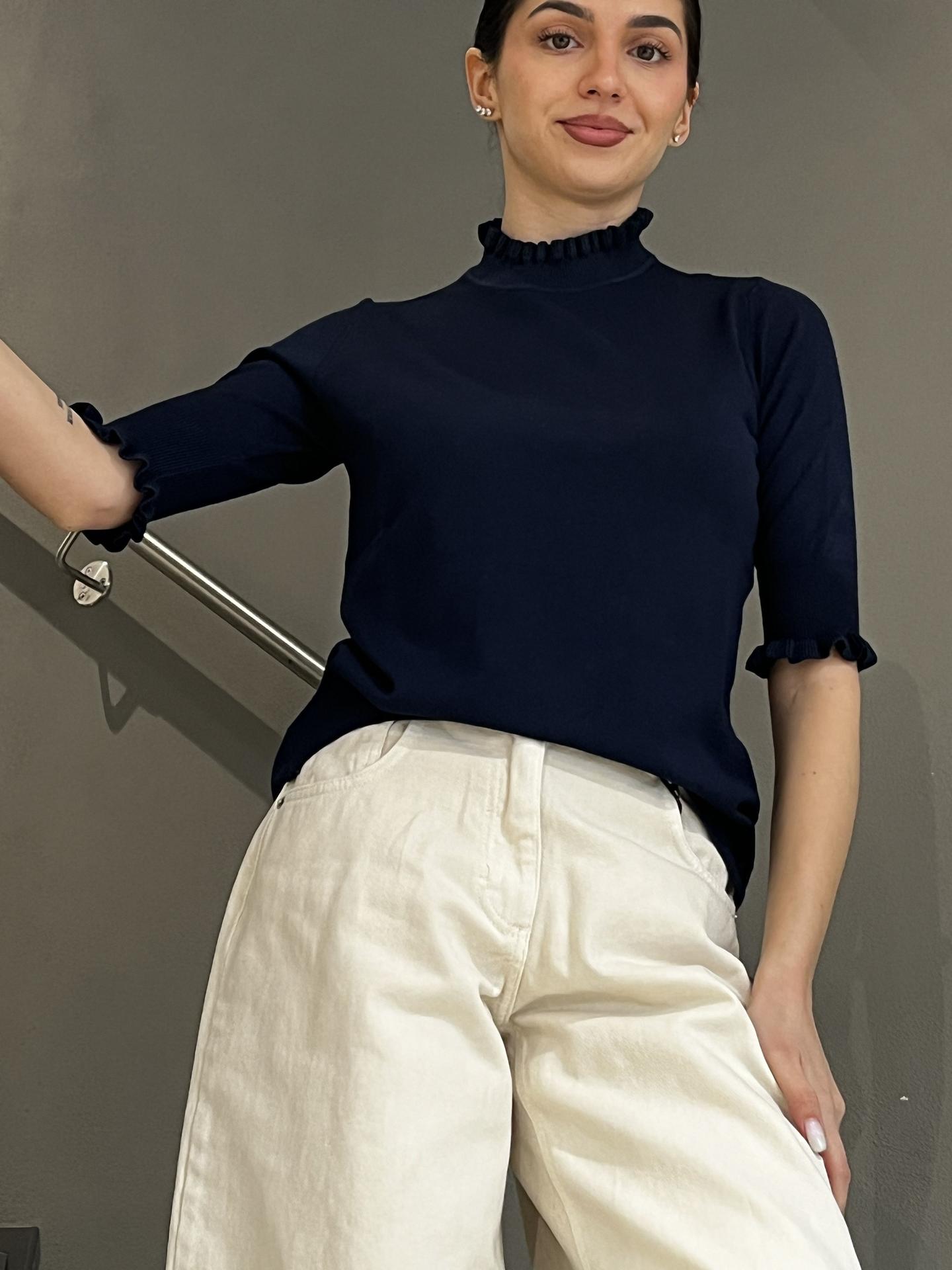 MAGLIA HAVEONE MNCP449 BLUE