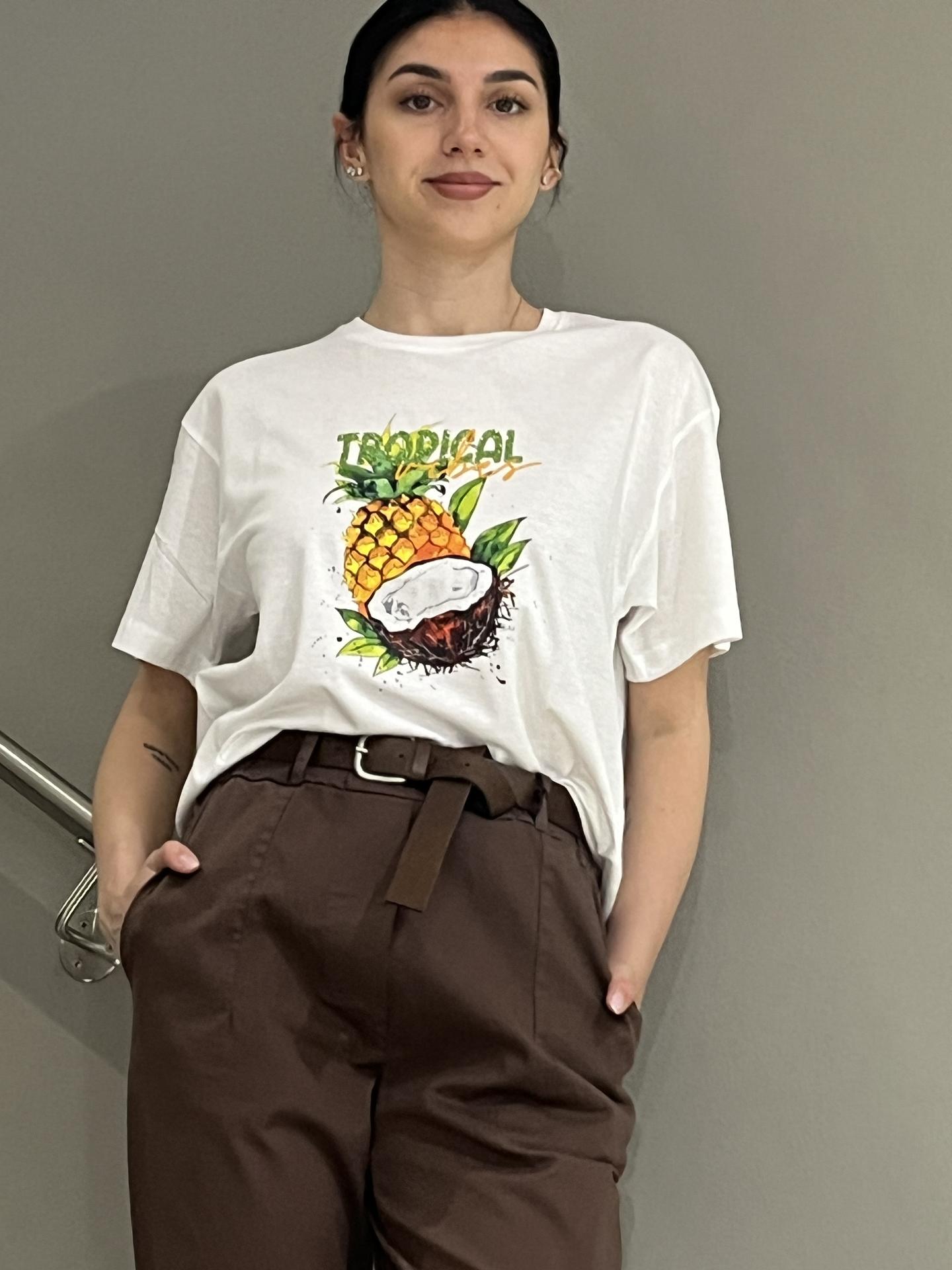 T-SHIRT MOTEL MOL10 BIANCO