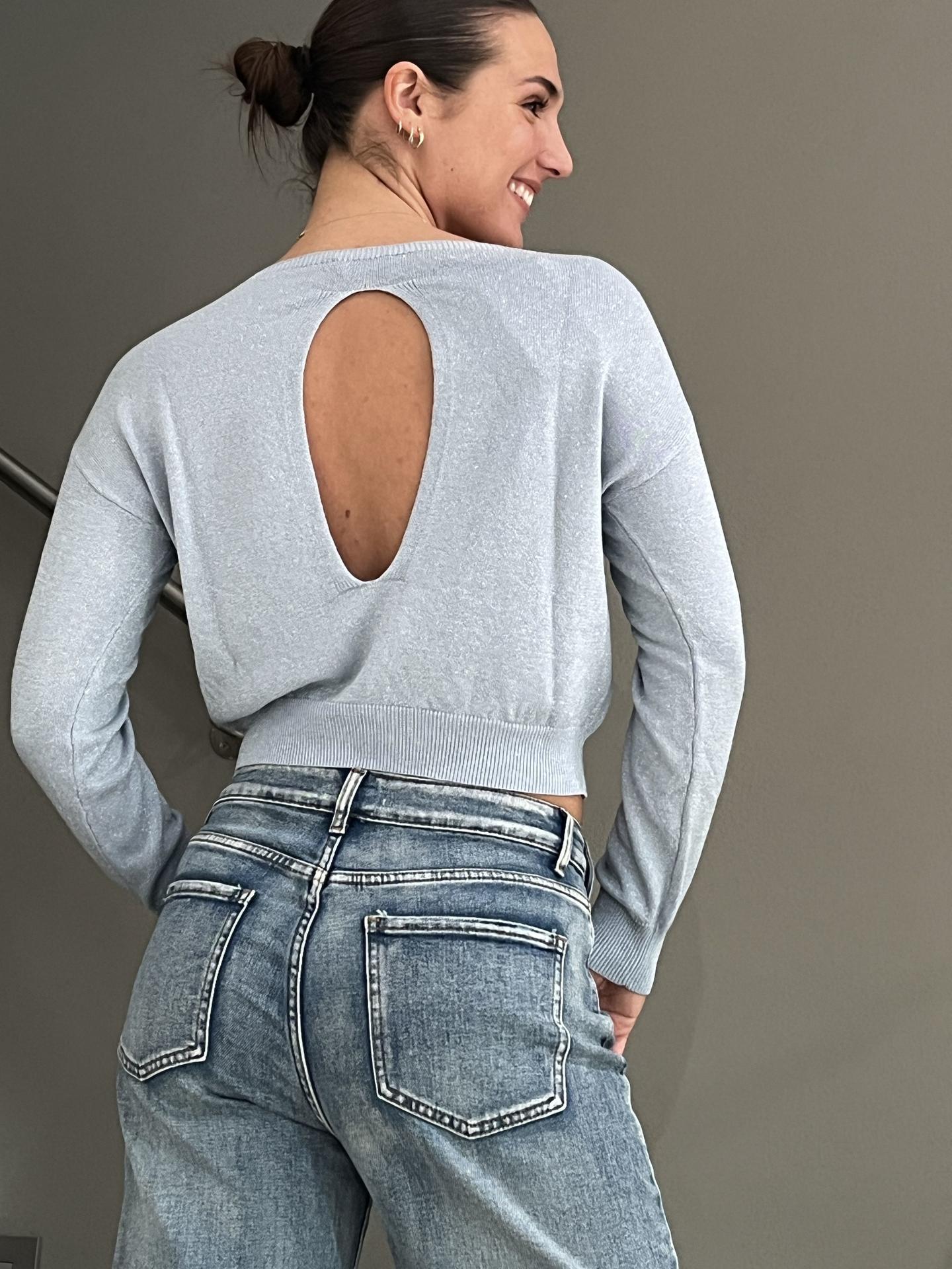 MAGLIA MOTEL N2661L AZZURRO