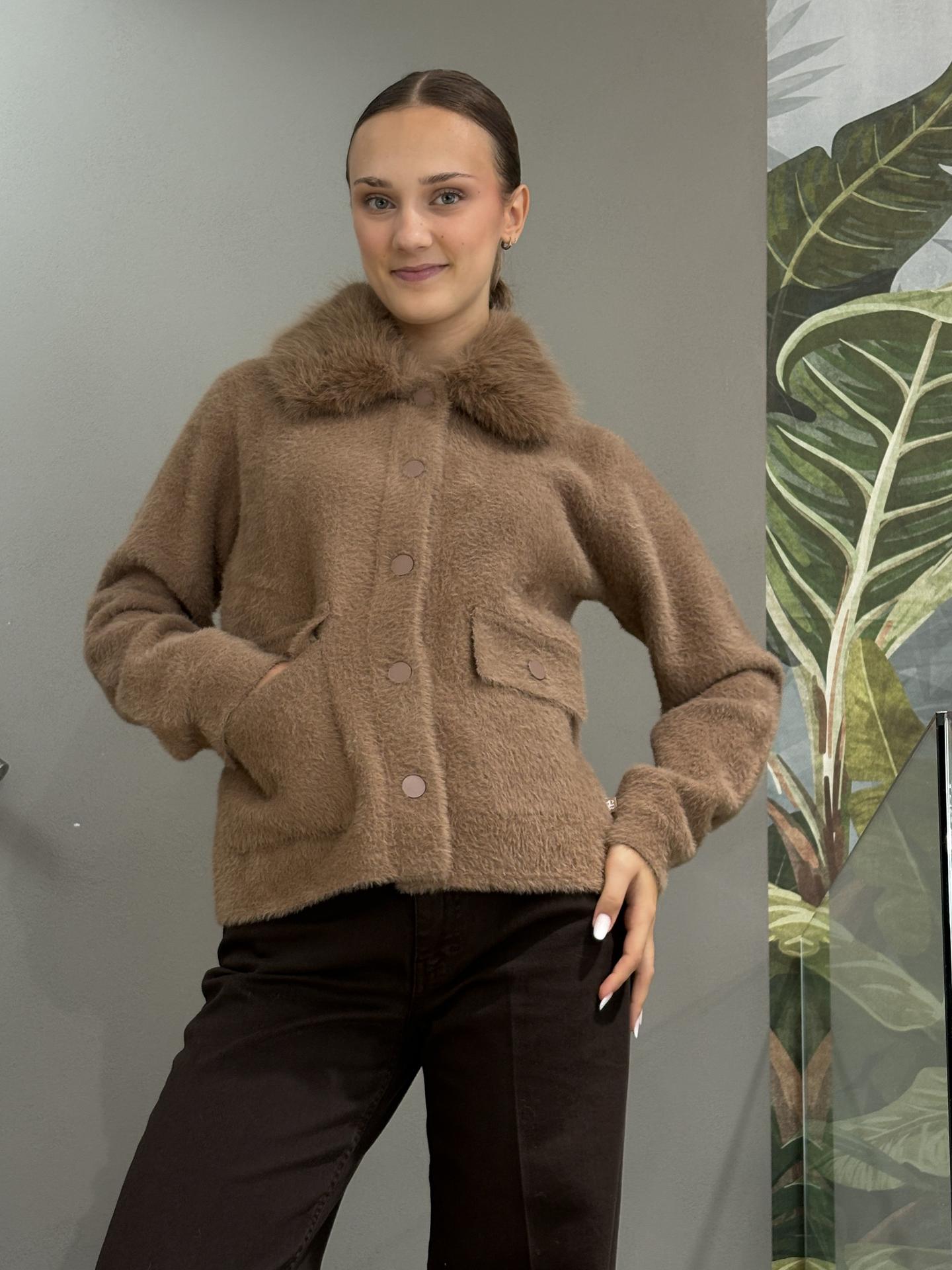 GIUBBINO RINO&PELLE NIA MARRONE