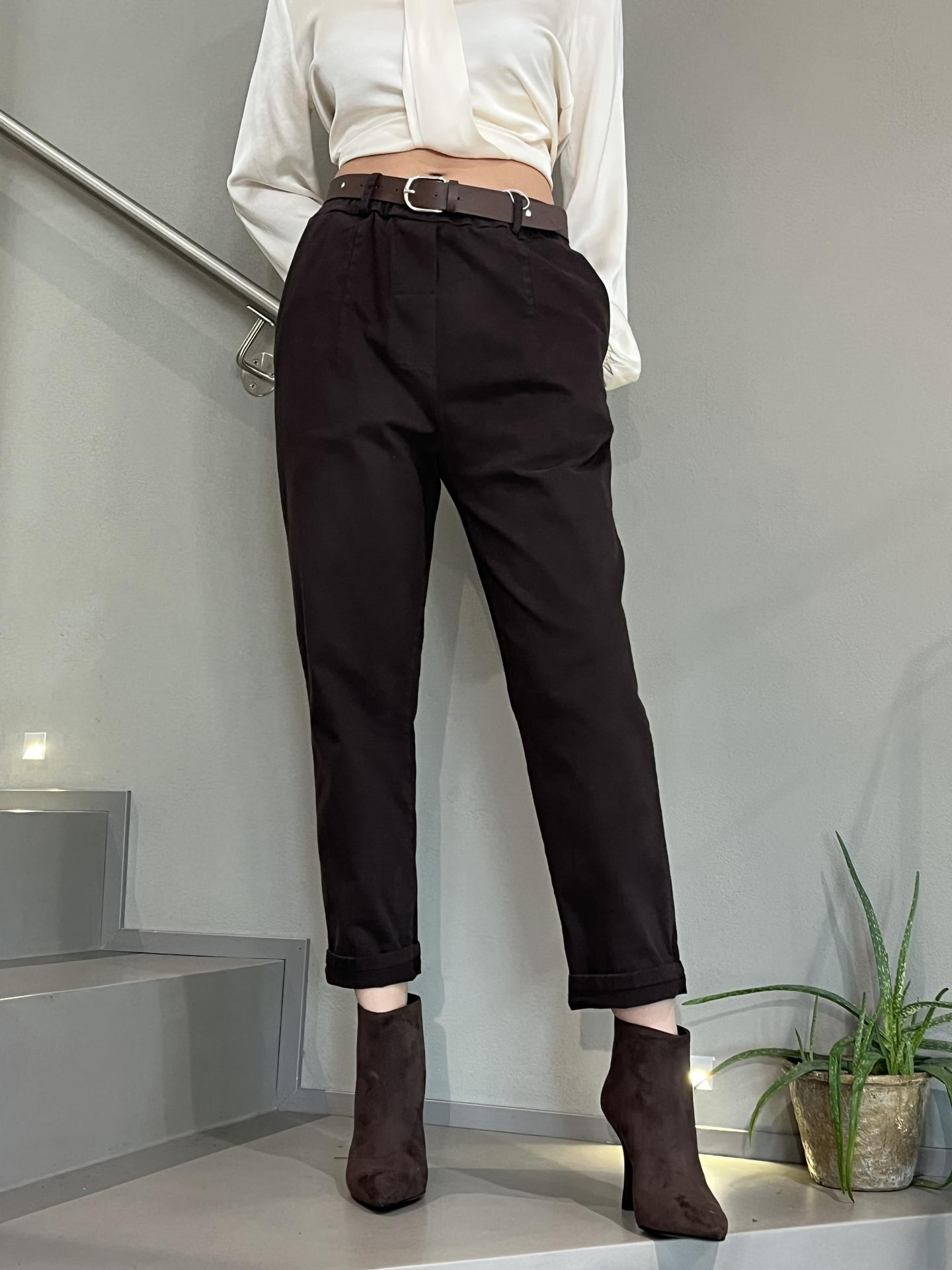 PANTALONE MOTEL PA3738I25 MARRONE