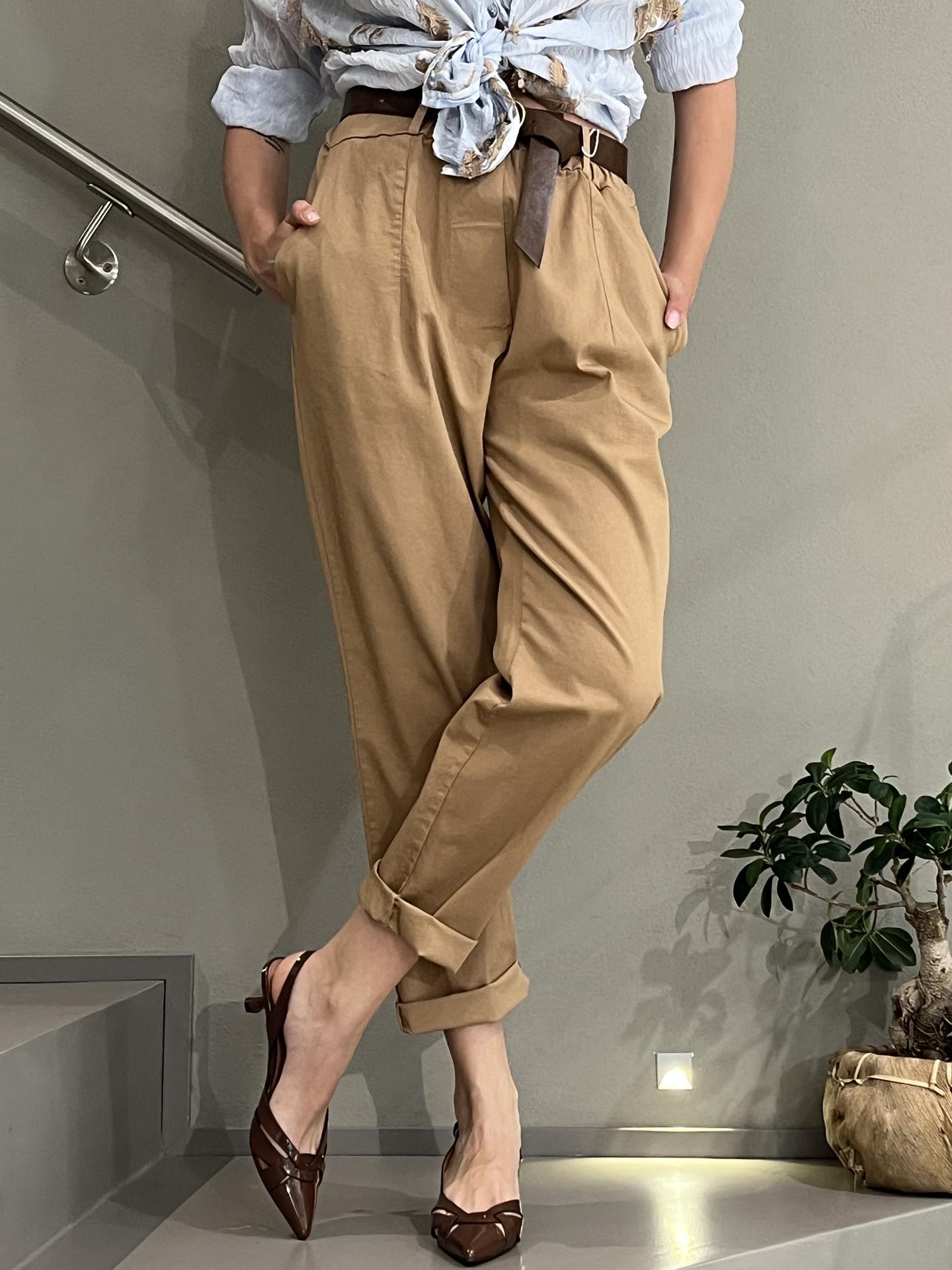 PANTALONE MOTEL PA5156L BEIGE
