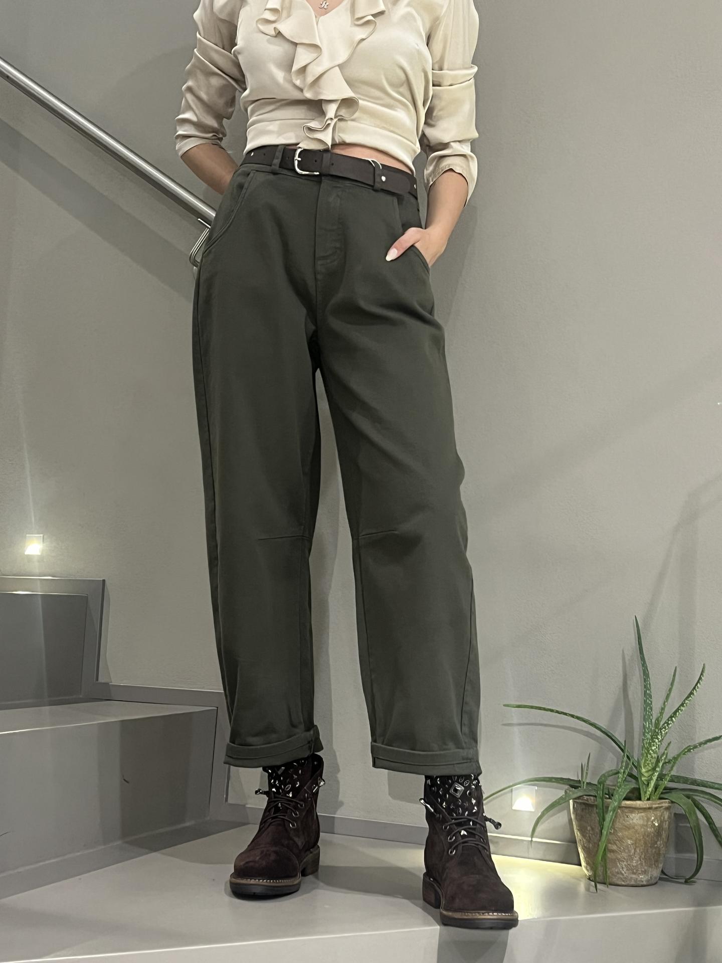 PANTALONE MOTEL PA5184 MILITARE