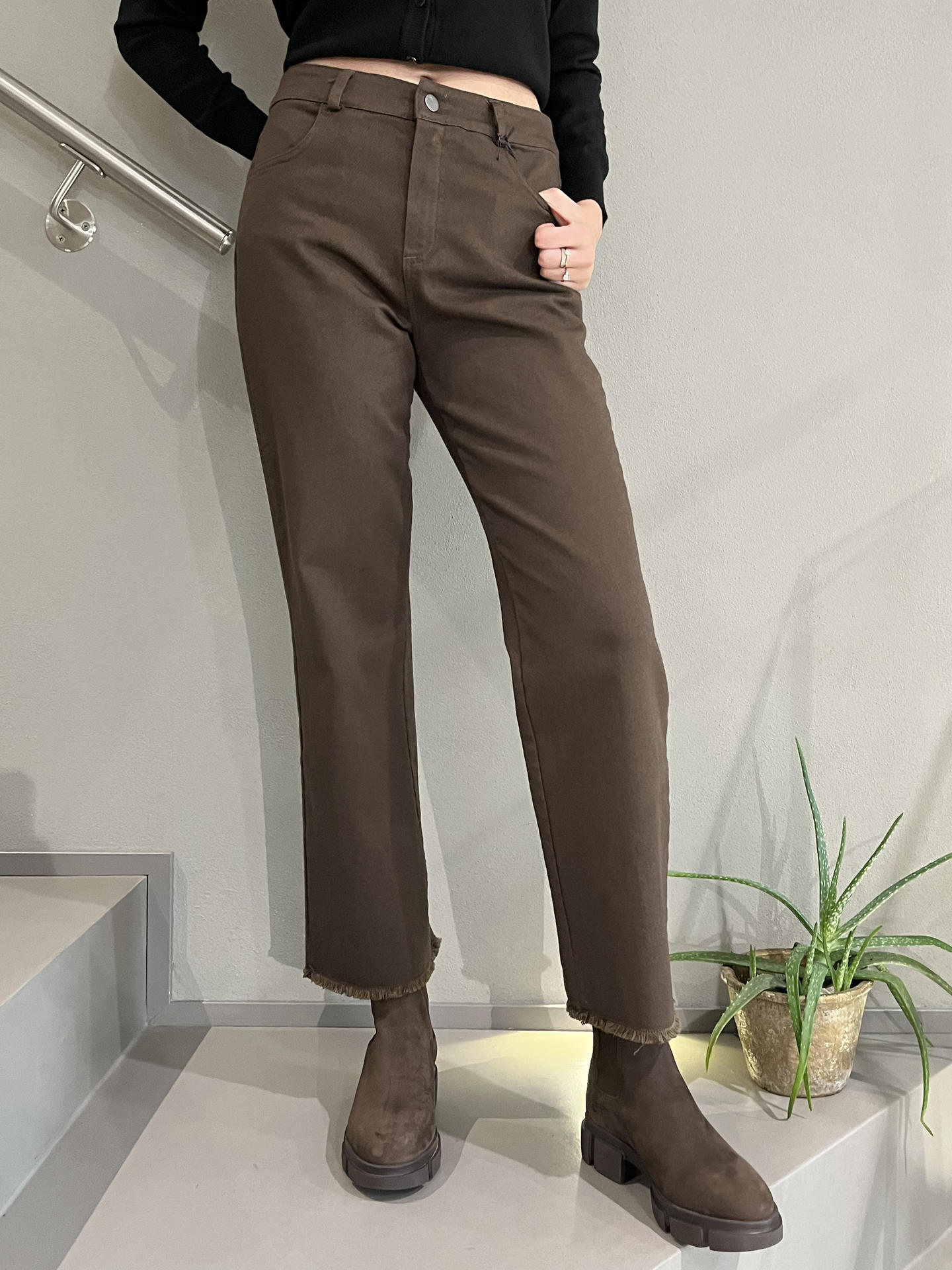 JEANS TENSIONE IN FIRENZE PA5365 MARRONE