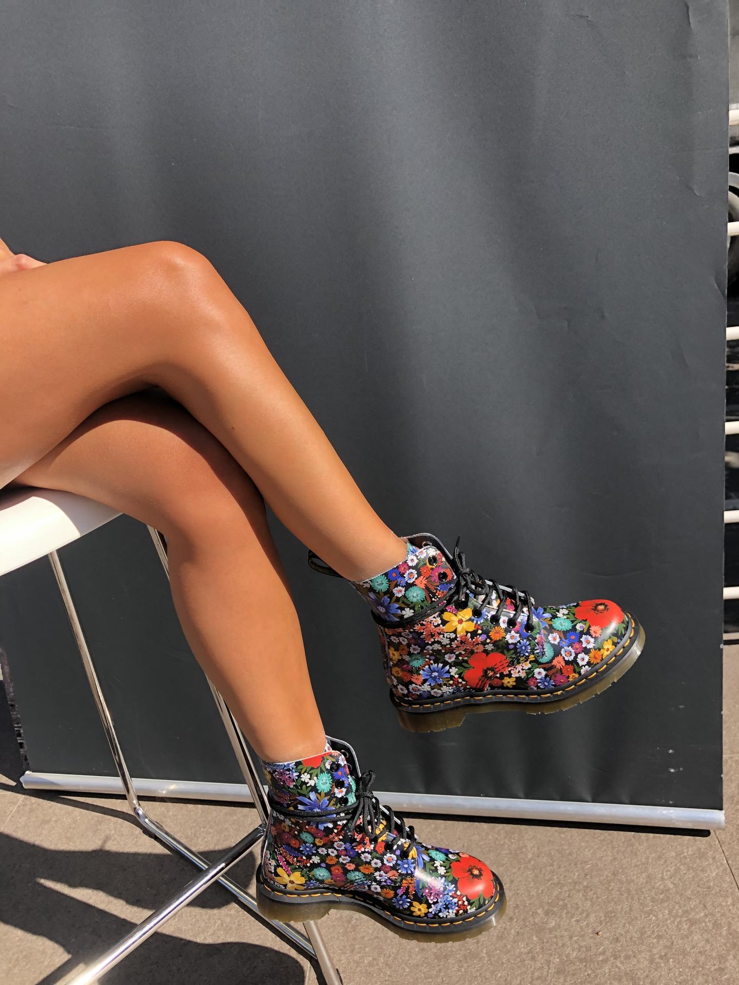 DR MARTENS 1460 CASTEL pagina Vittoriano Fiori Floreale Stivali Di Tela Blu  UK 4 EUR 117,11 - PicClick IT