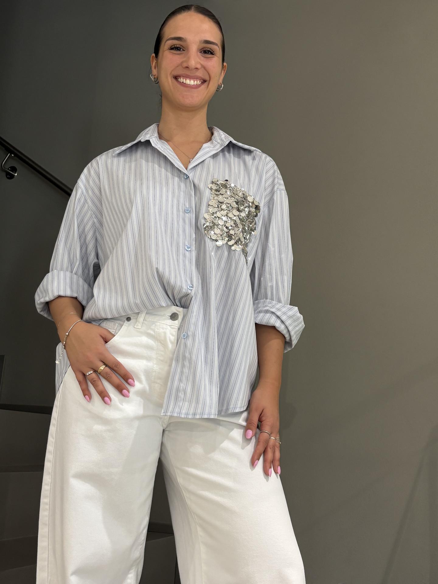 CAMICIA TENSIONE IN FIRENZE PE260145 AZZURRO