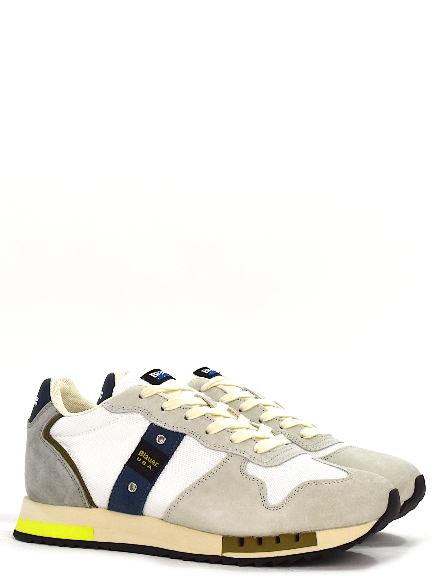 SNEAKERS BLAUER QUEENS01 BIANCO/BEIGE