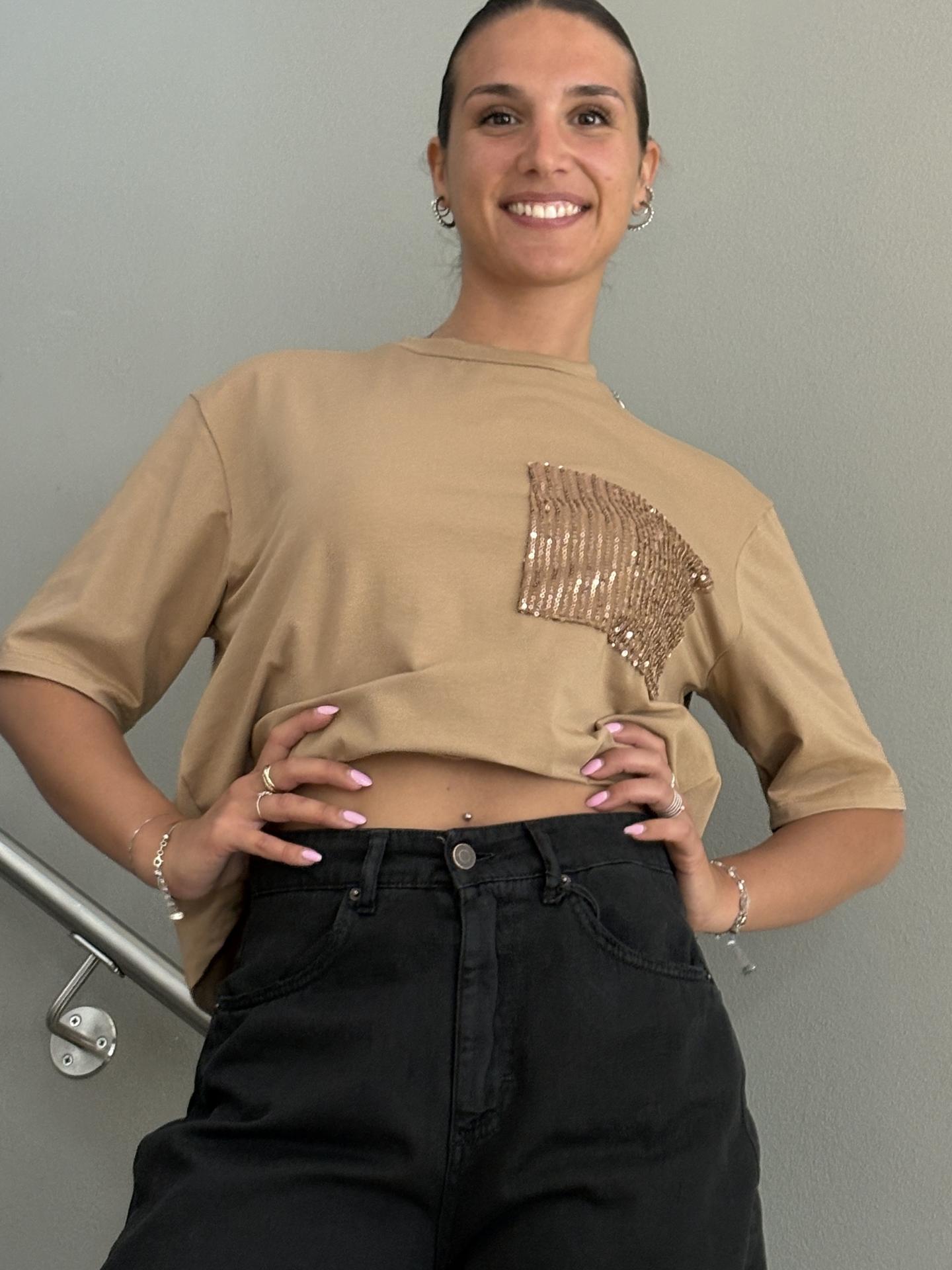 T-SHIRT HAVEONE RMAQ184 MARRONE
