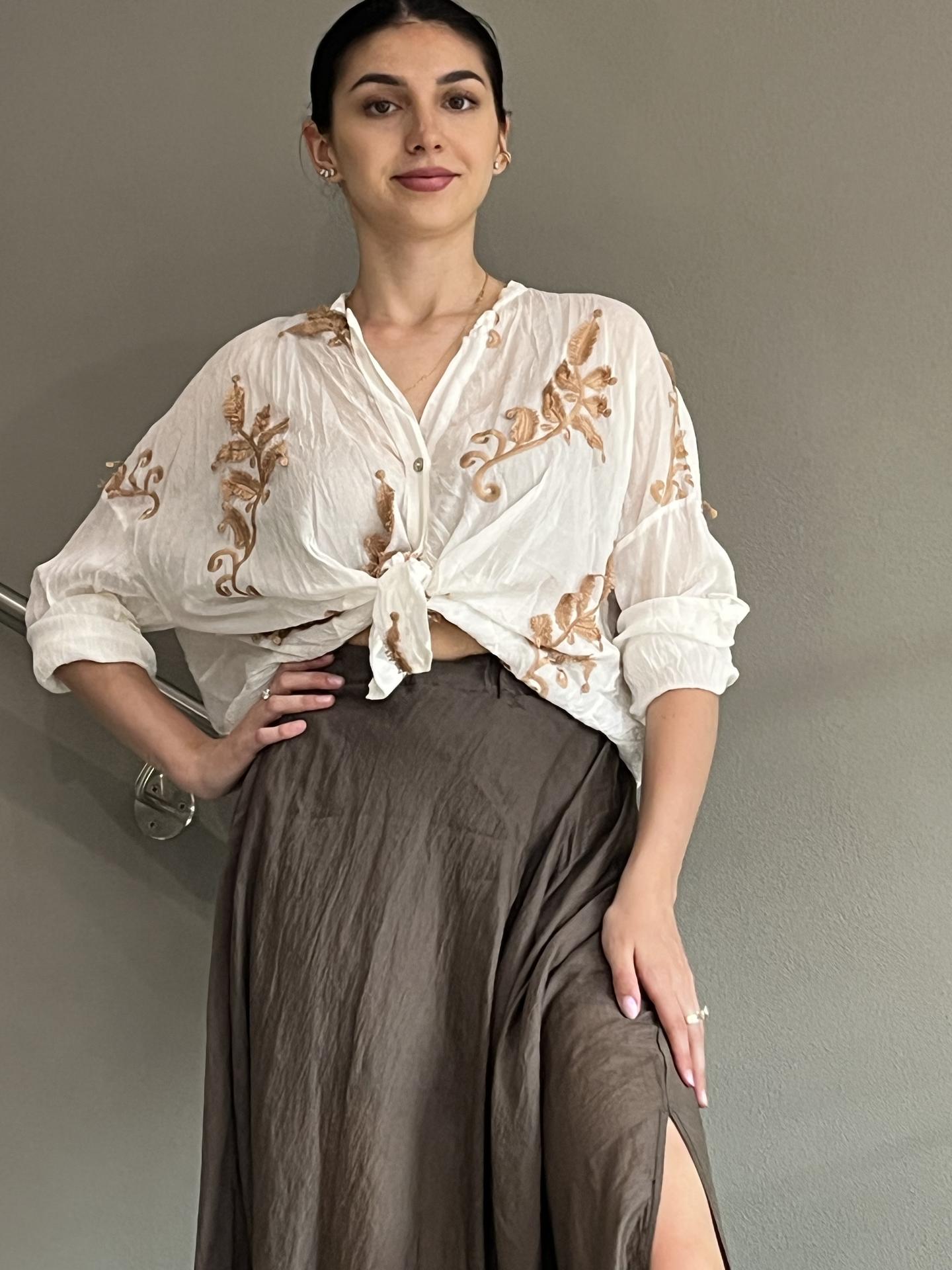 CAMICIA TENSIONE IN FIRENZE S25CH46 BIANCO
