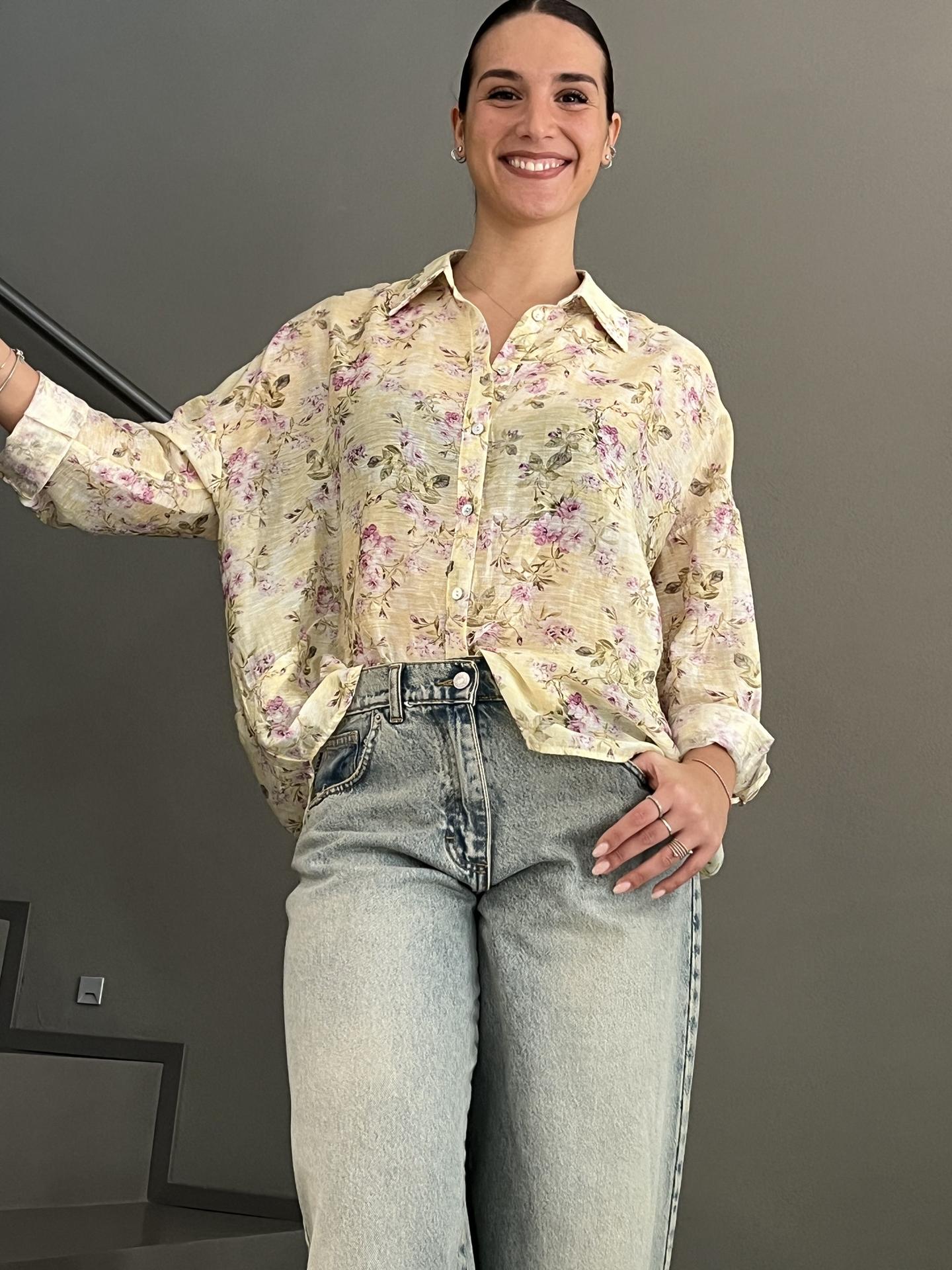 CAMICIA MOTEL S26C607 GIALLO