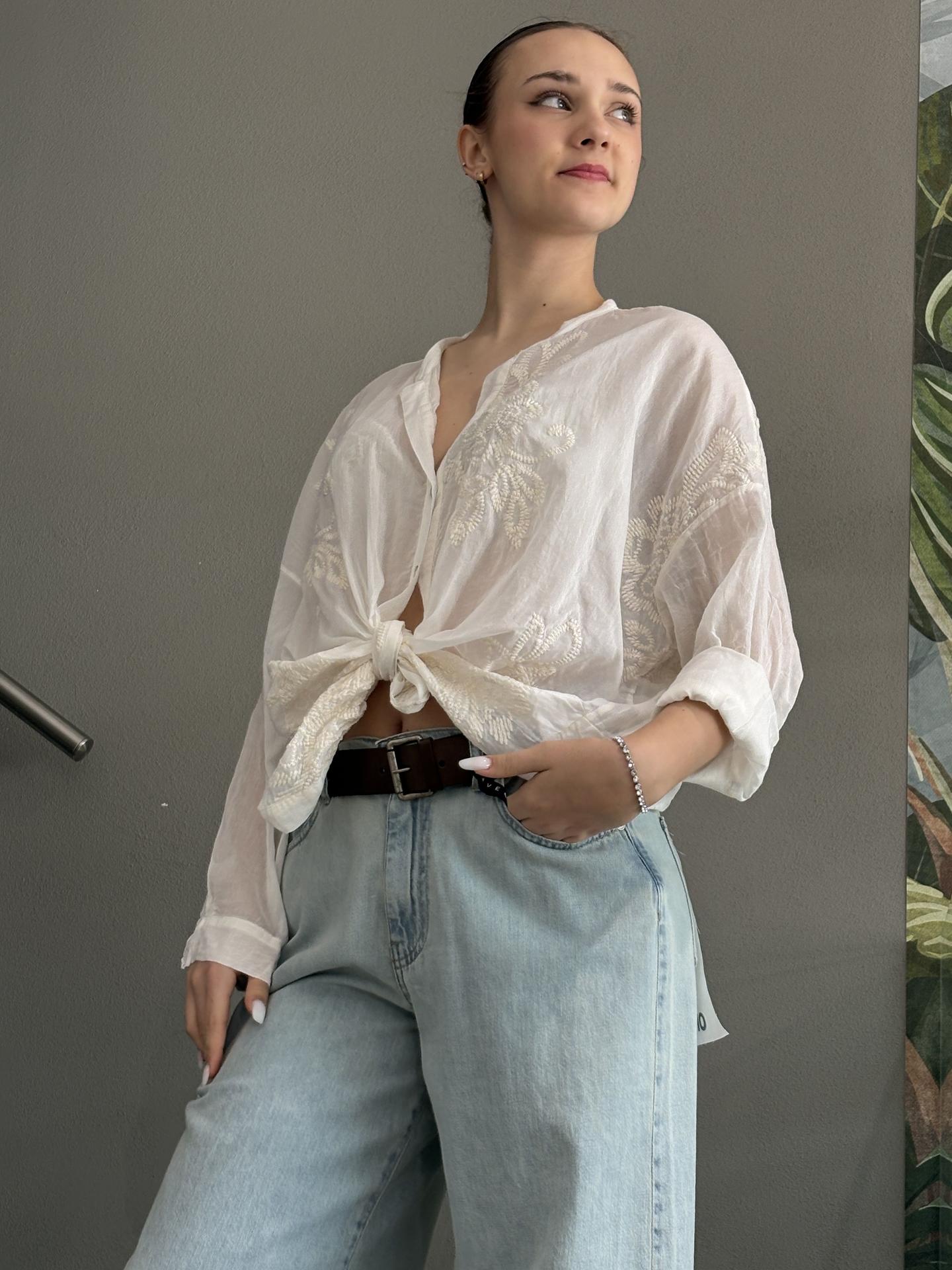 CAMICIA TENSIONE IN FIRENZE S26C903 BIANCO