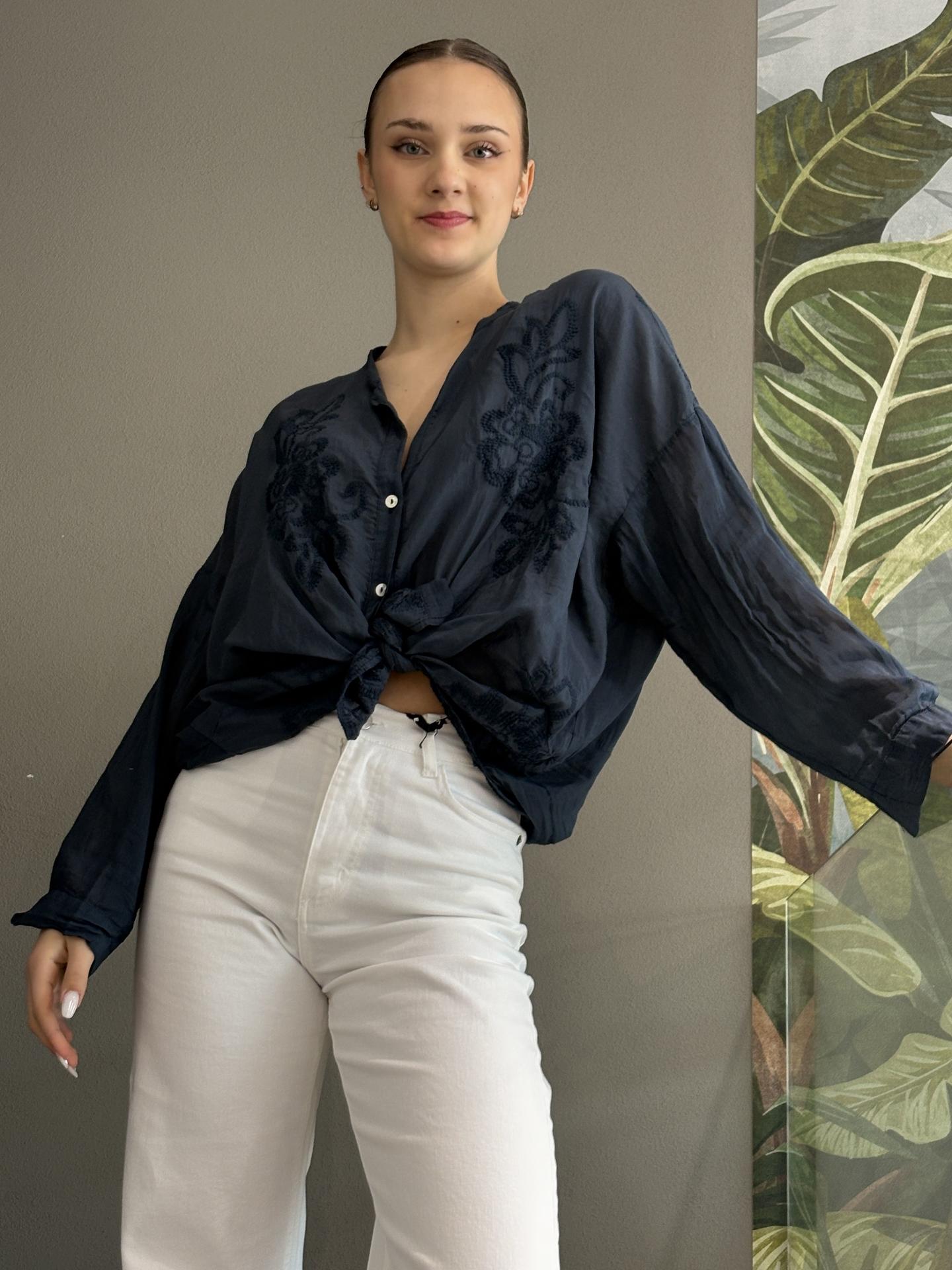 CAMICIA TENSIONE IN FIRENZE S26C903 BLUE