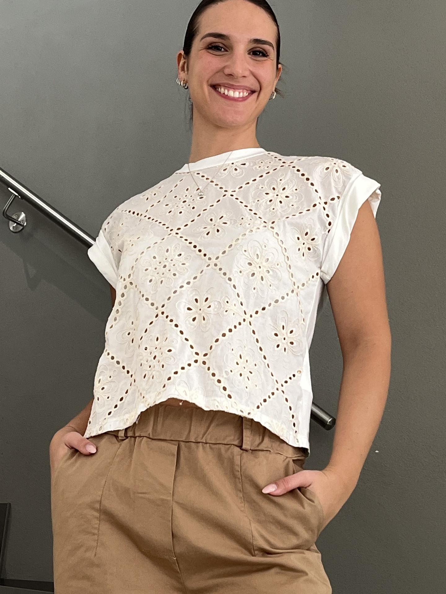 T-SHIRT TENSIONE IN FIRENZE S26M318 BEIGE