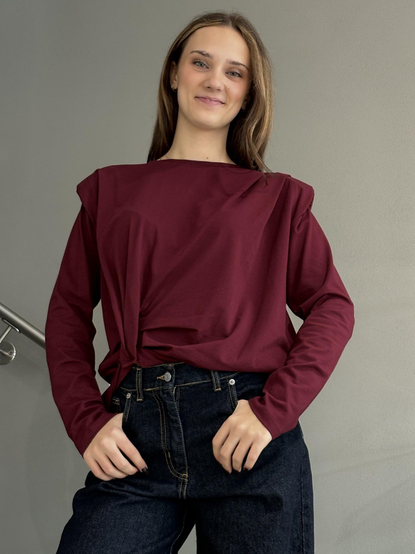 MAGLIA SUSY MIX SH005150 BORDEAUX