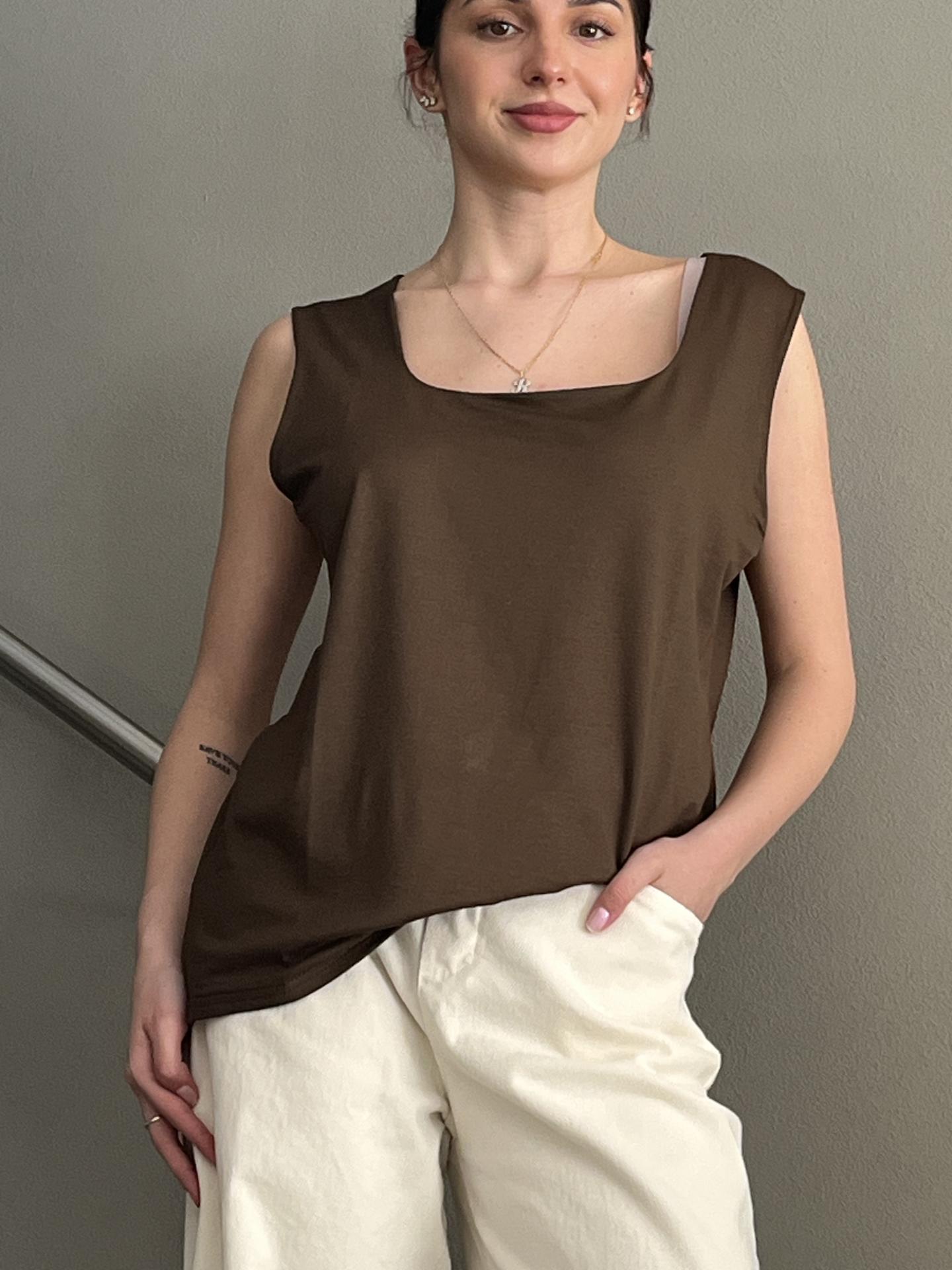 T-SHIRT SUSY STAR ST25102 MARRONE