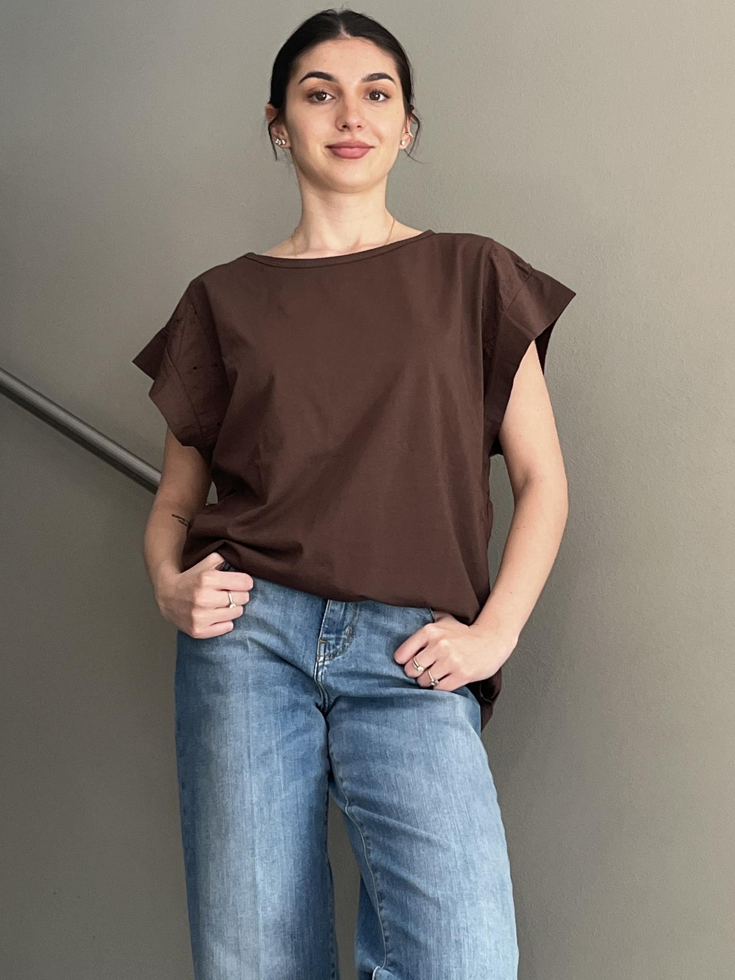T-SHIRT SUSY STAR ST50146 MARRONE