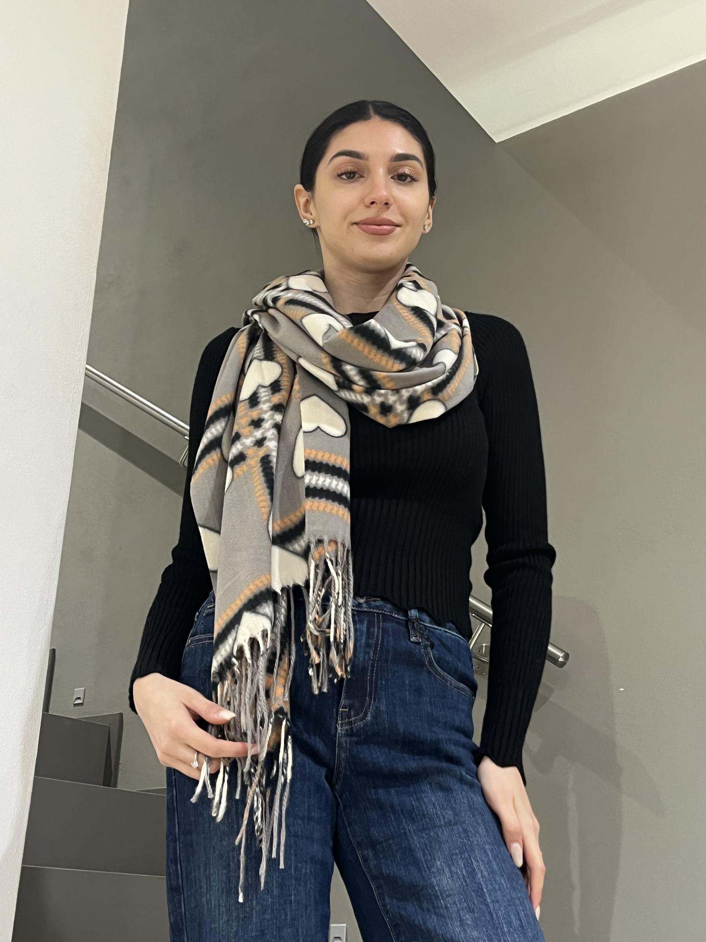 SCIARPA SUSY STAR ST9328RE GRIGIO