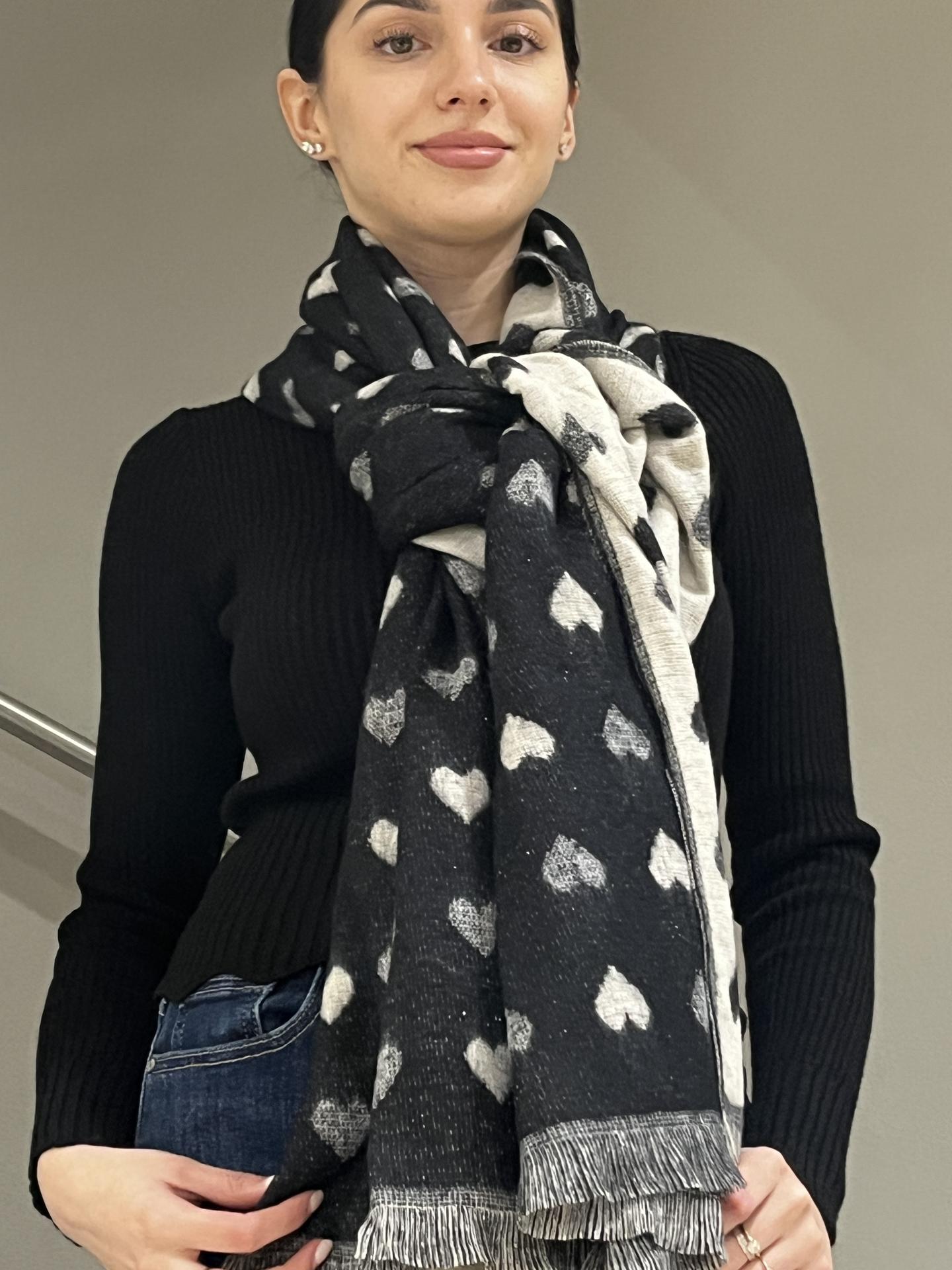 SCIARPA SUSY STAR ST9332RE NERO