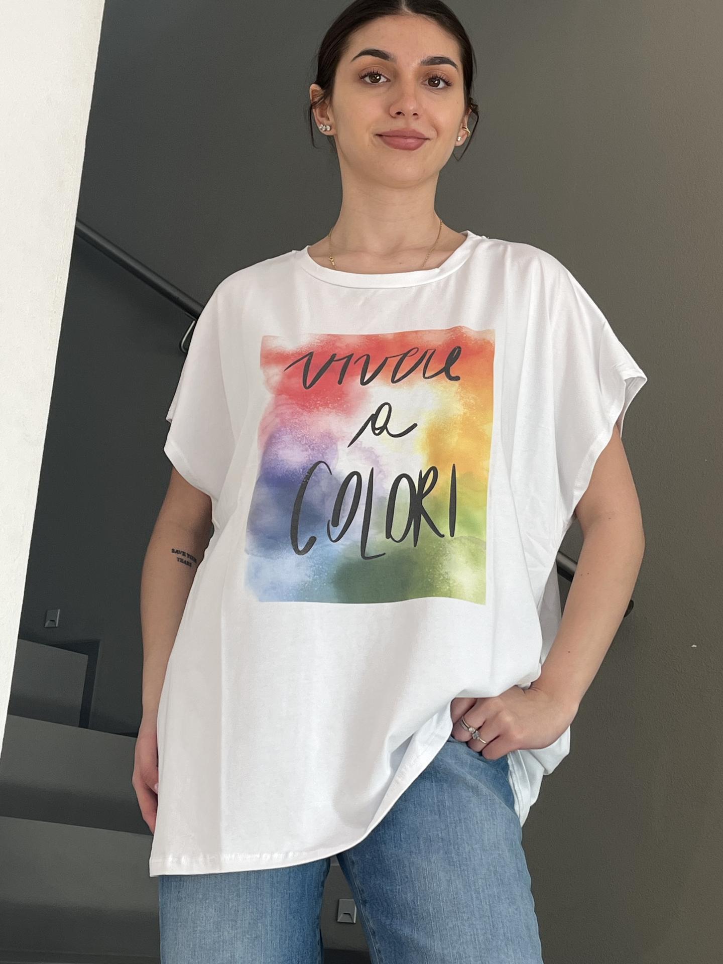 T-SHIRT SUSY STAR STM226 BIANCO
