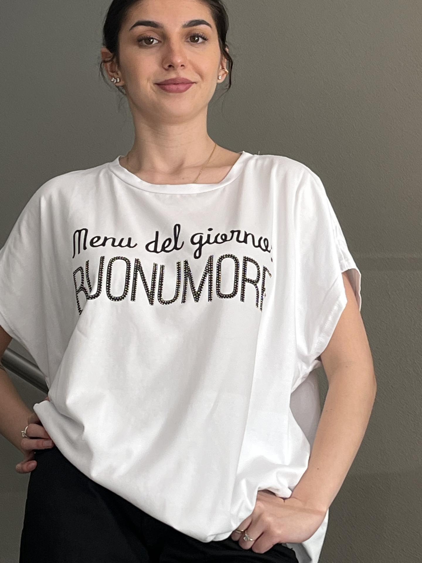 T-SHIRT SUSY STAR STM229 BIANCO