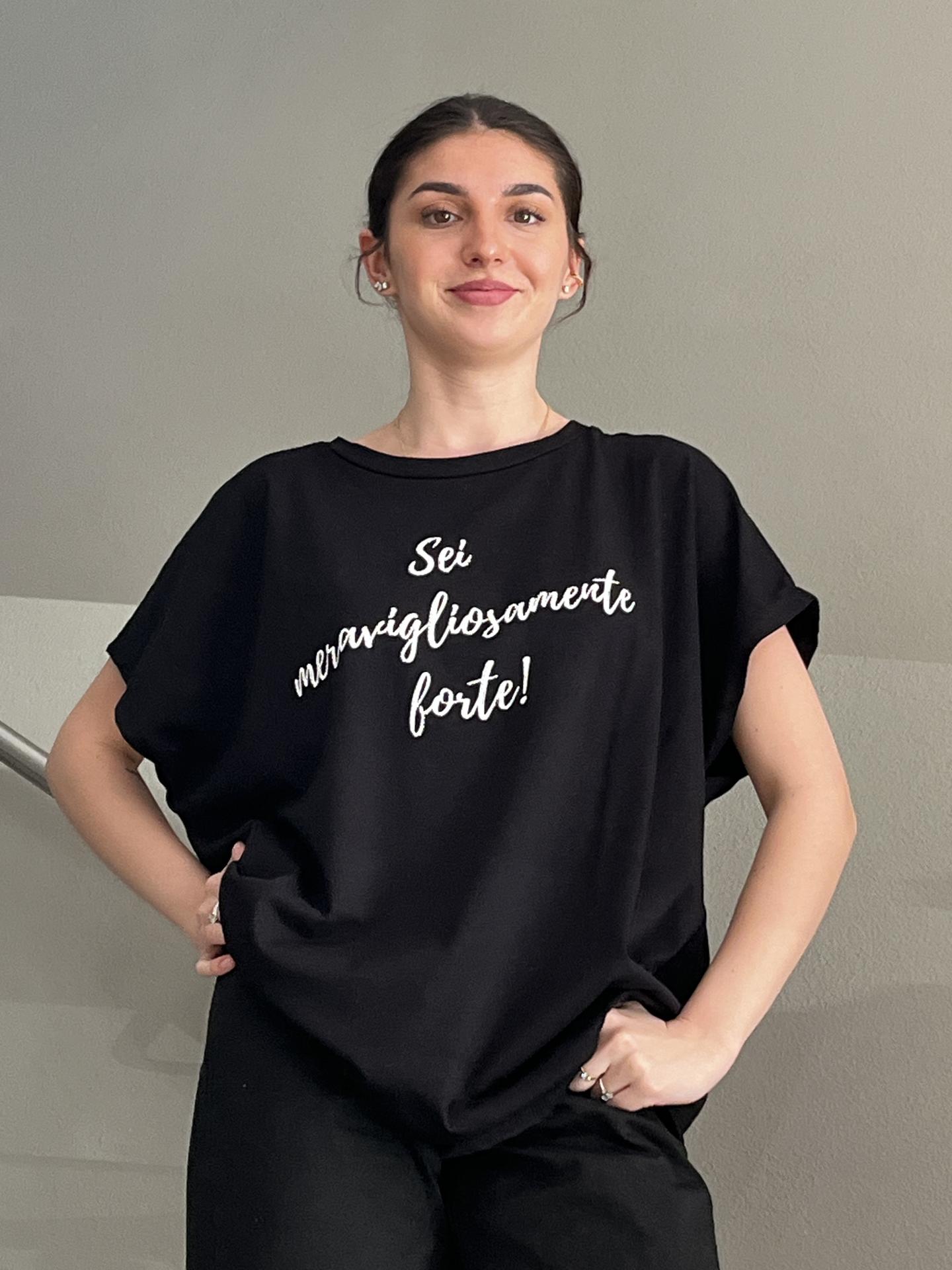 T-SHIRT SUSY STAR STM232 NERO