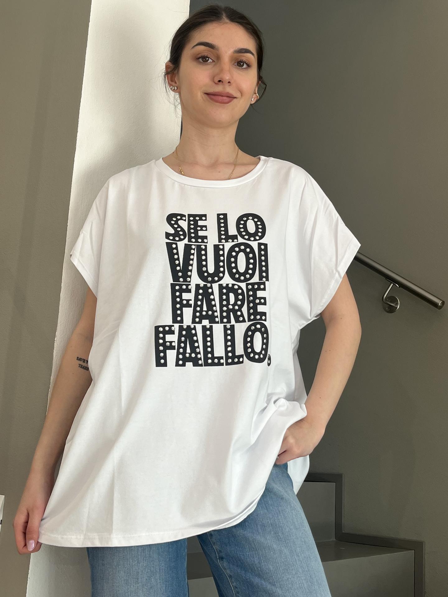 T-SHIRT SUSY STAR STM239 BIANCO