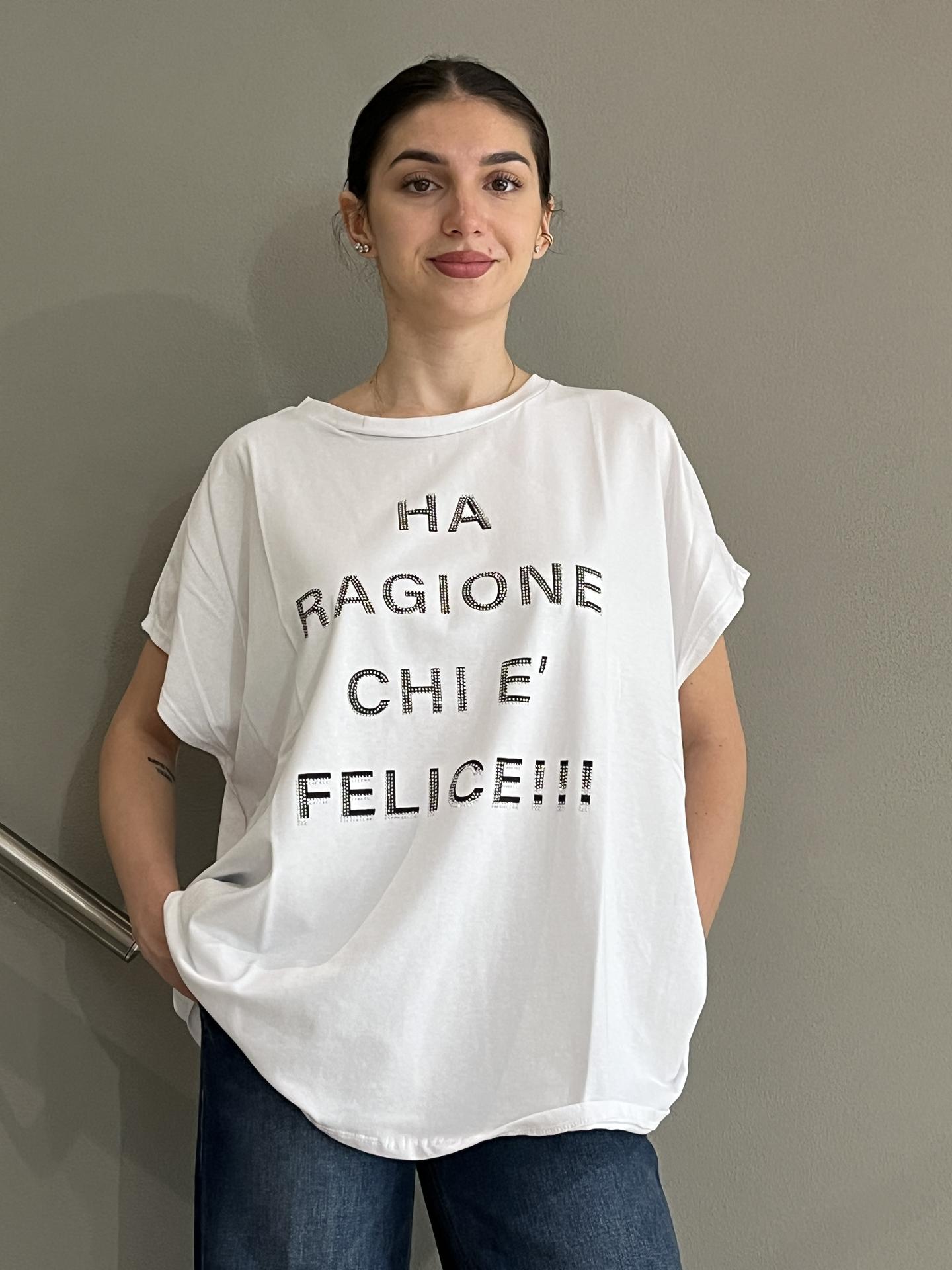 T-SHIRT SUSY STAR STM244 BIANCO