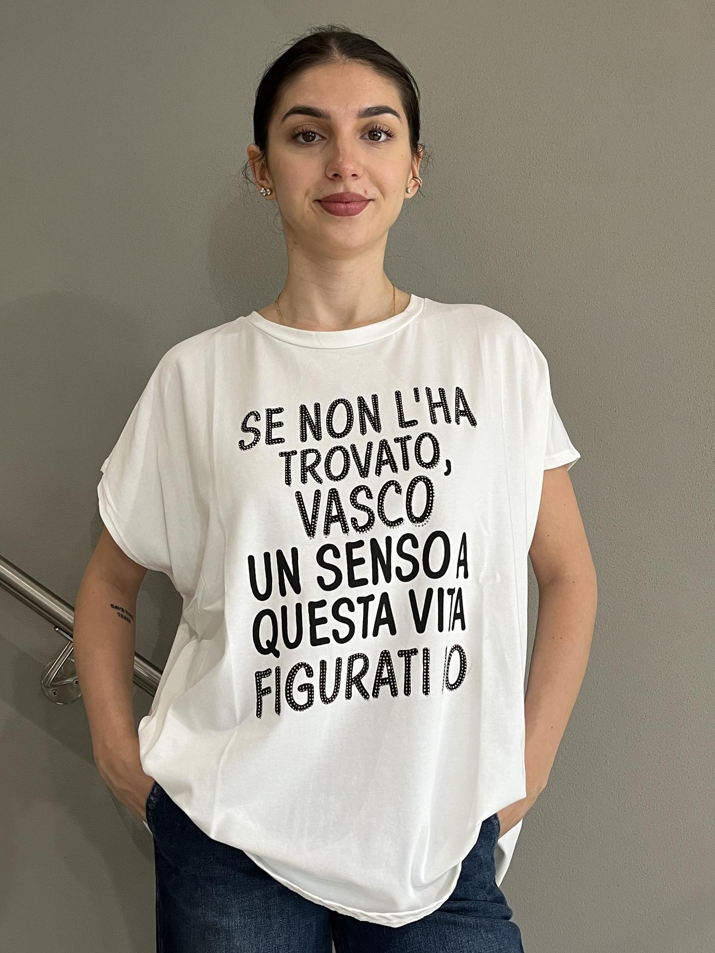 T-SHIRT SUSY STAR STM249 BIANCO