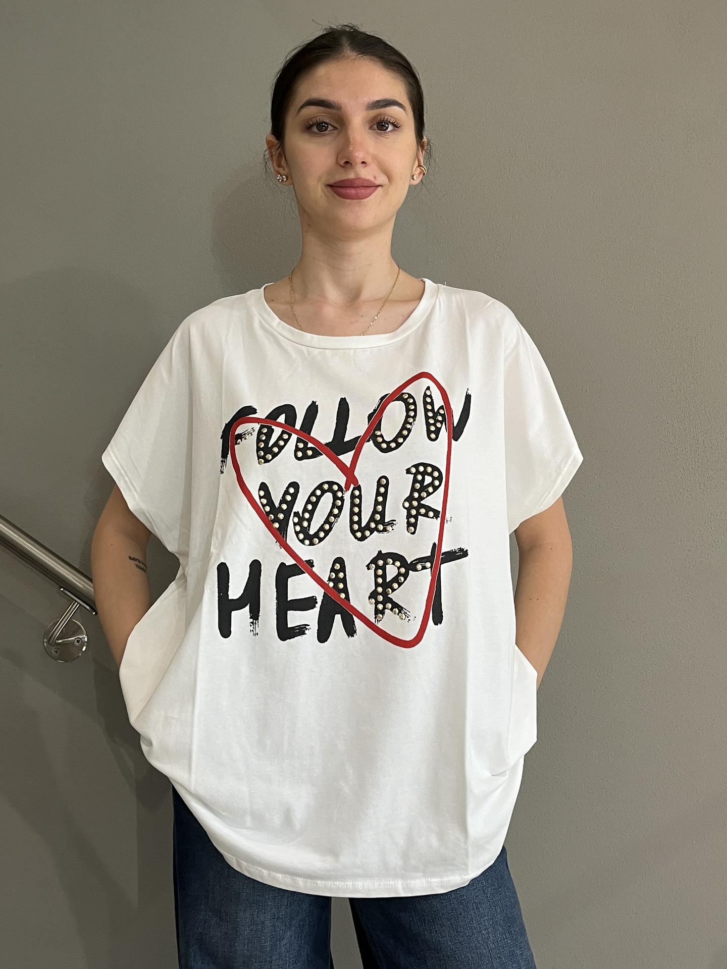 T-SHIRT SUSY STAR STM254 BIANCO