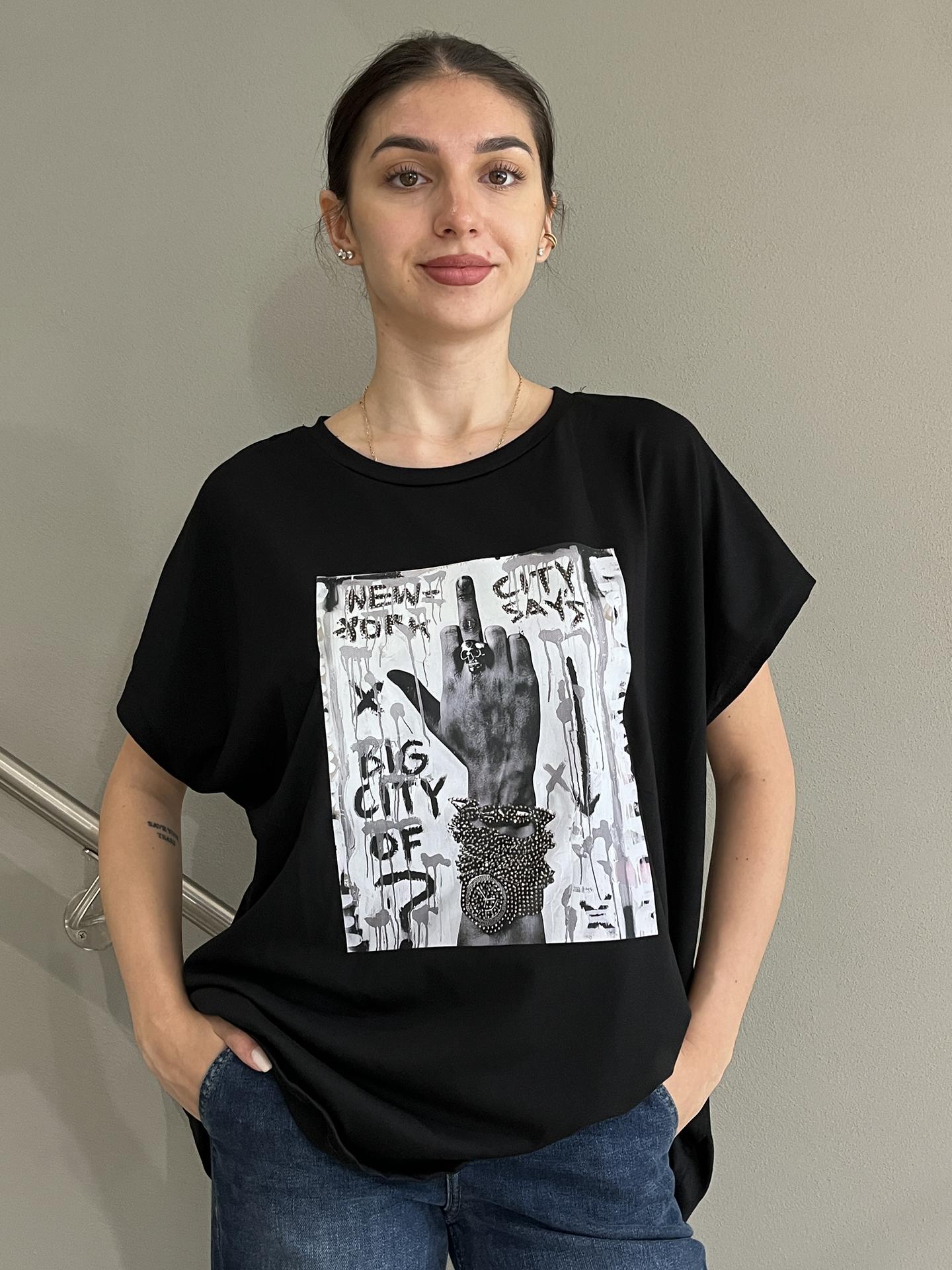 T-SHIRT SUSY STAR STM260 NERO