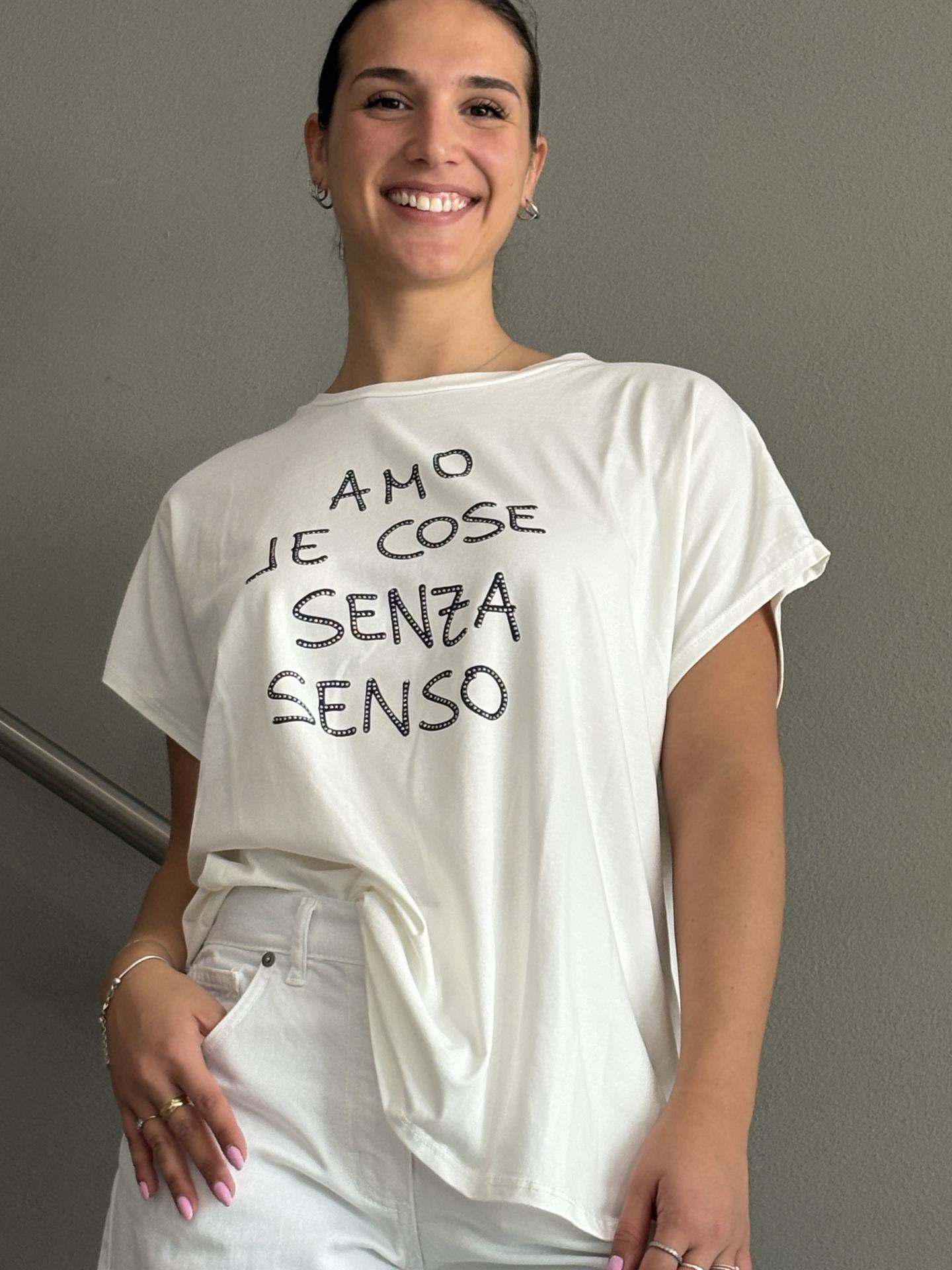 T-SHIRT SUSY STAR STM276 BIANCO