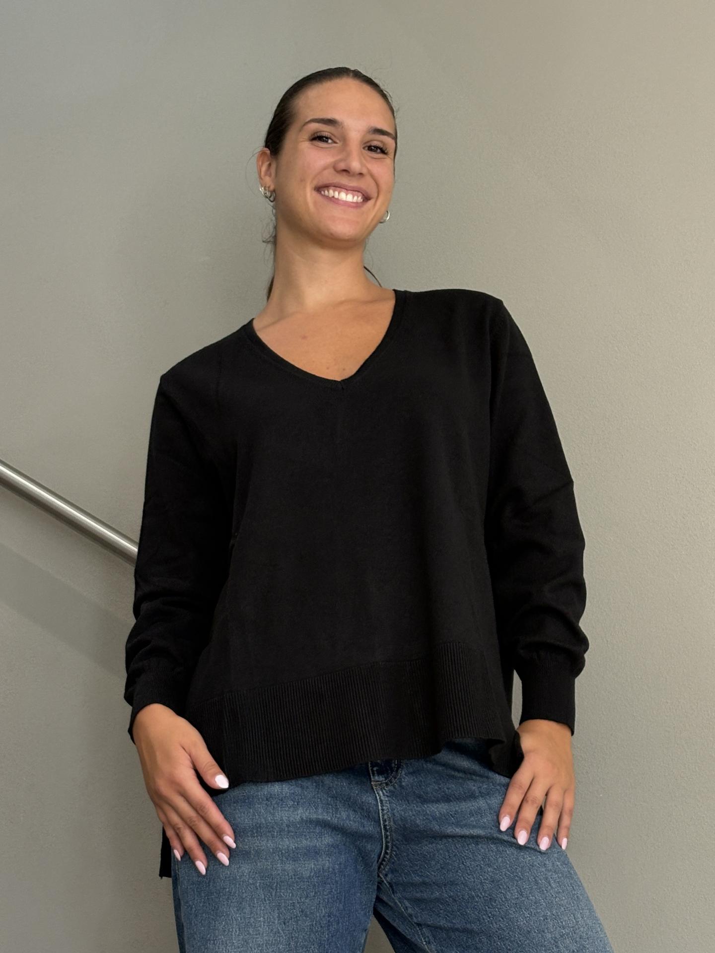 MAGLIA SUSY STAR STM303 NERO