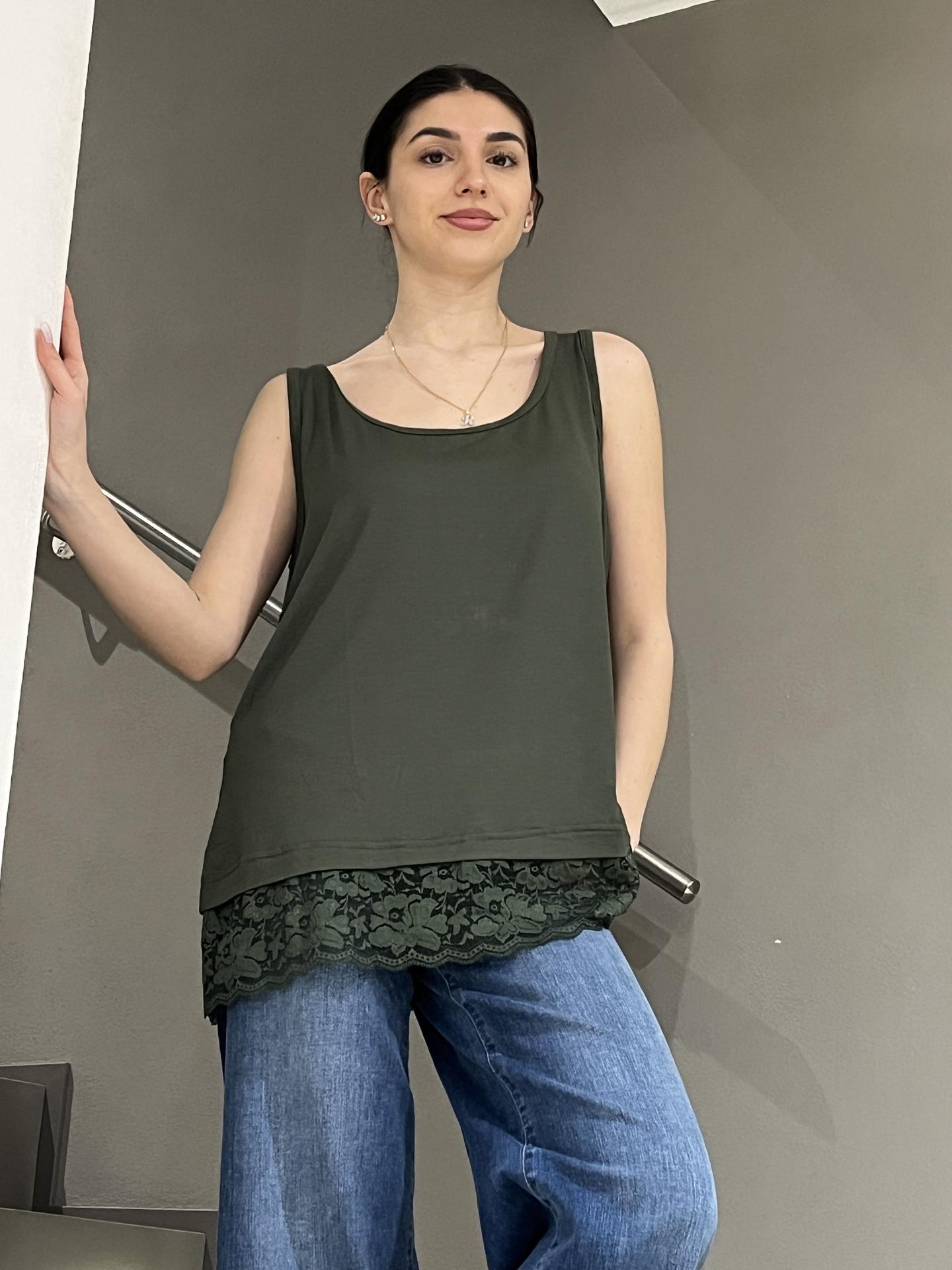 MAGLIA SUSY STAR STSY0361 MILITARE
