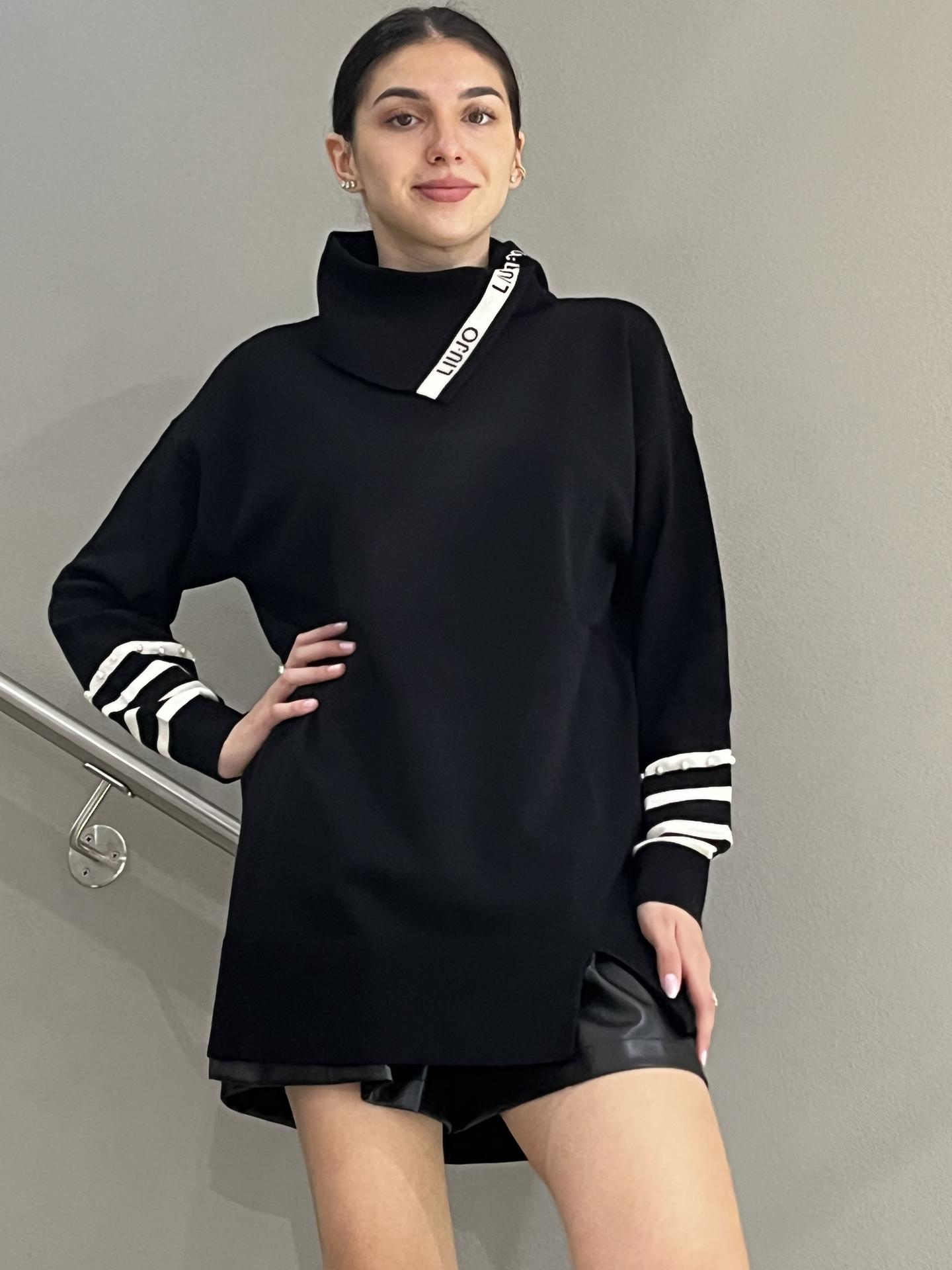 MAGLIA LIU.JO WEAR TF5218 NERO/BIANCO