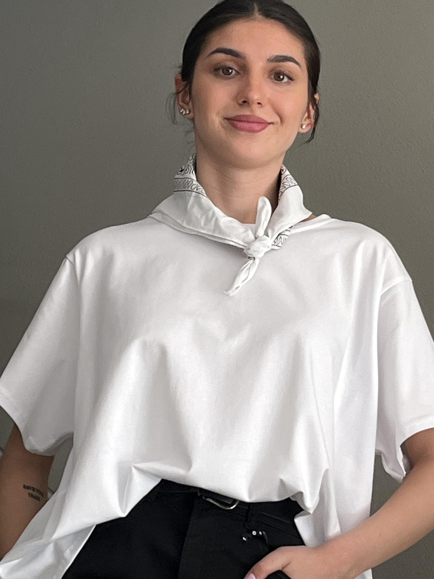 T-SHIRT HAVEONE TJSN100 BIANCO/NERO