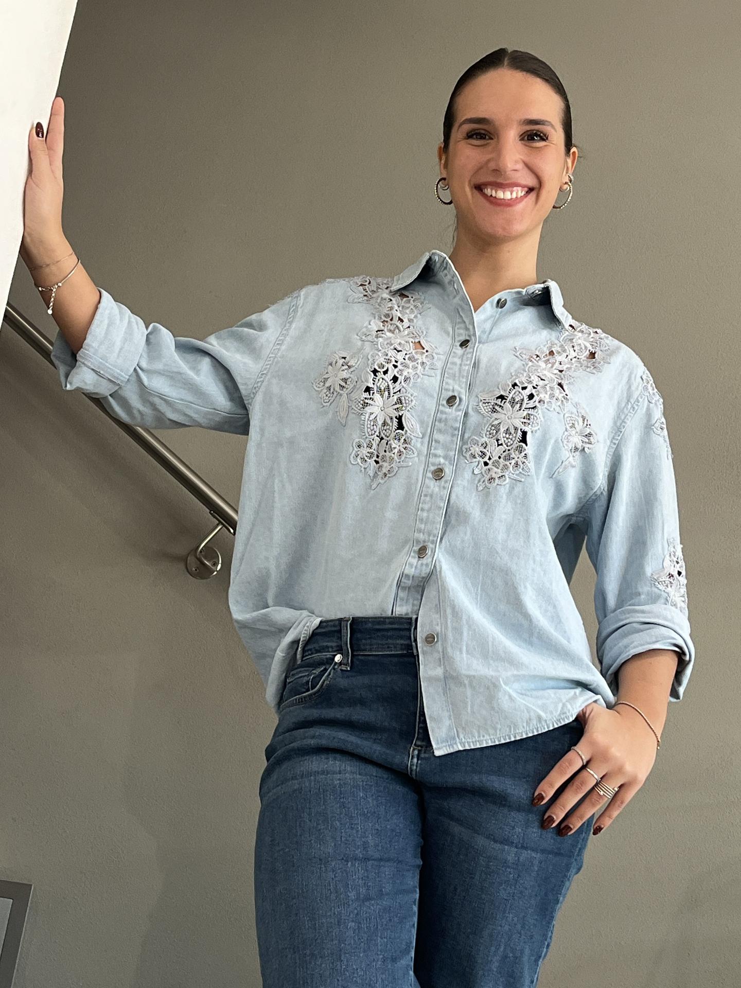 CAMICIA LIU.JO WEAR UA6139 BLUE