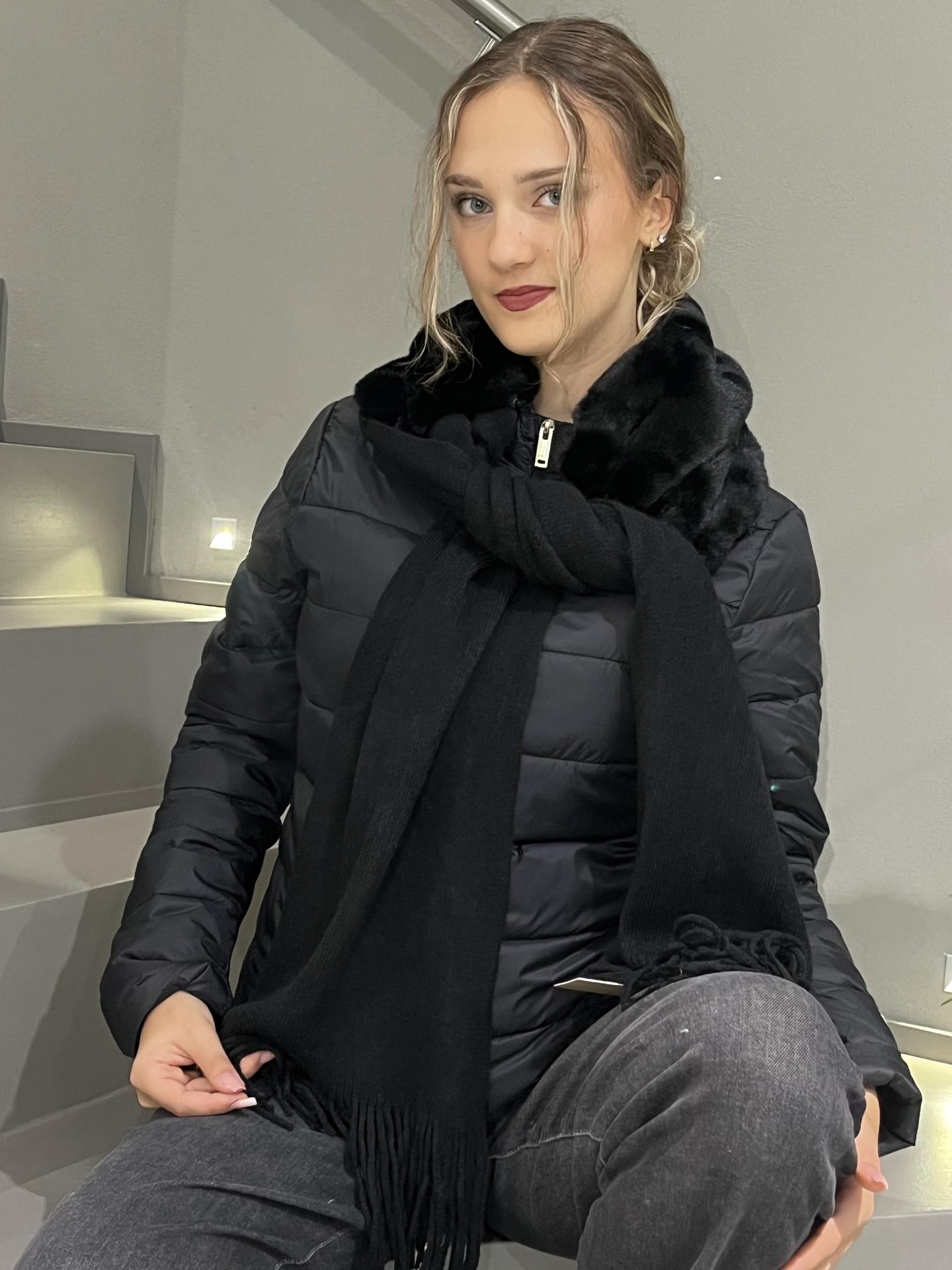 SCIARPA RINO&PELLE VLIEN NERO