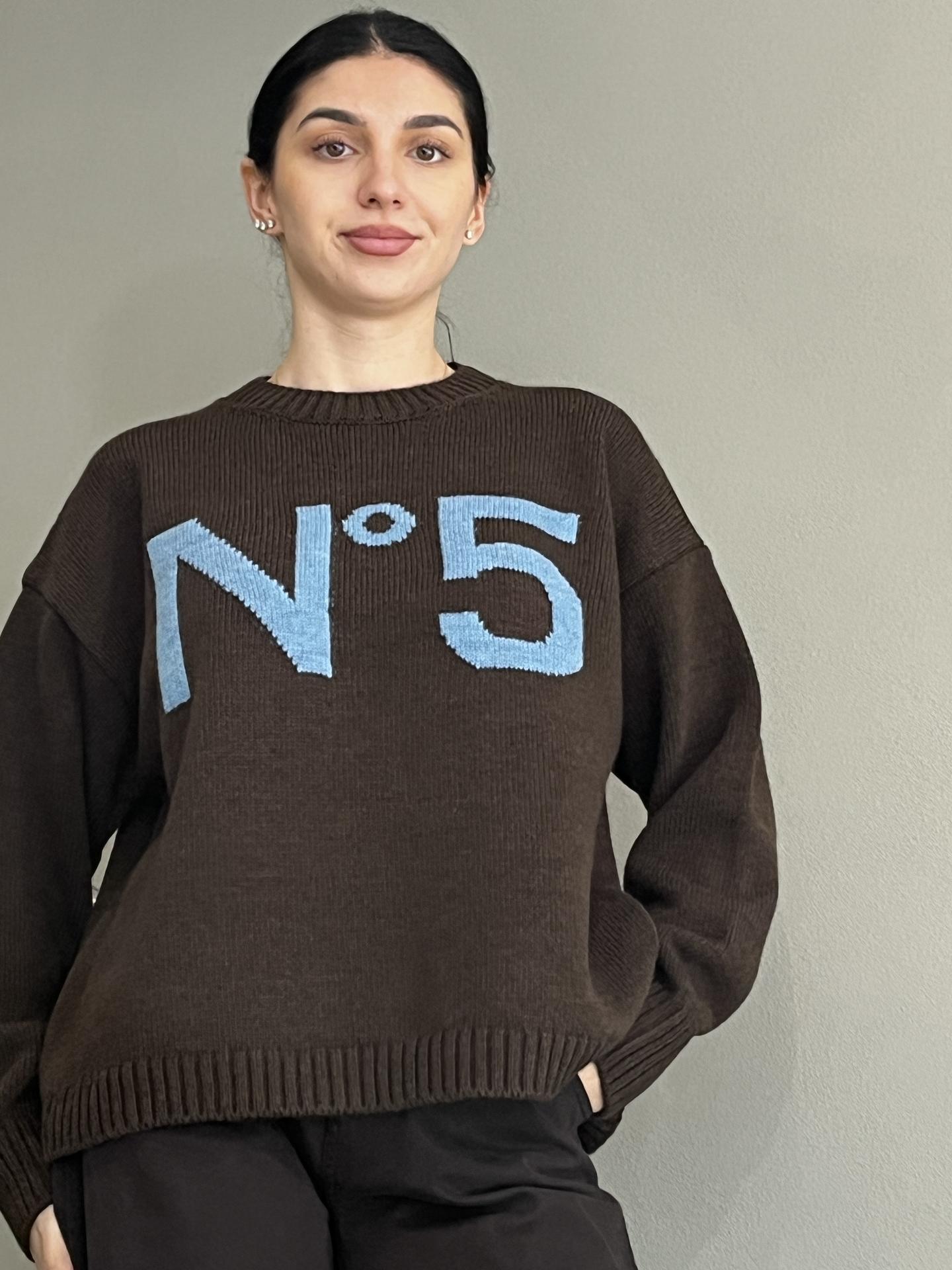 MAGLIA TENSIONE IN FIRENZE W5HMJ56A400 MARRONE