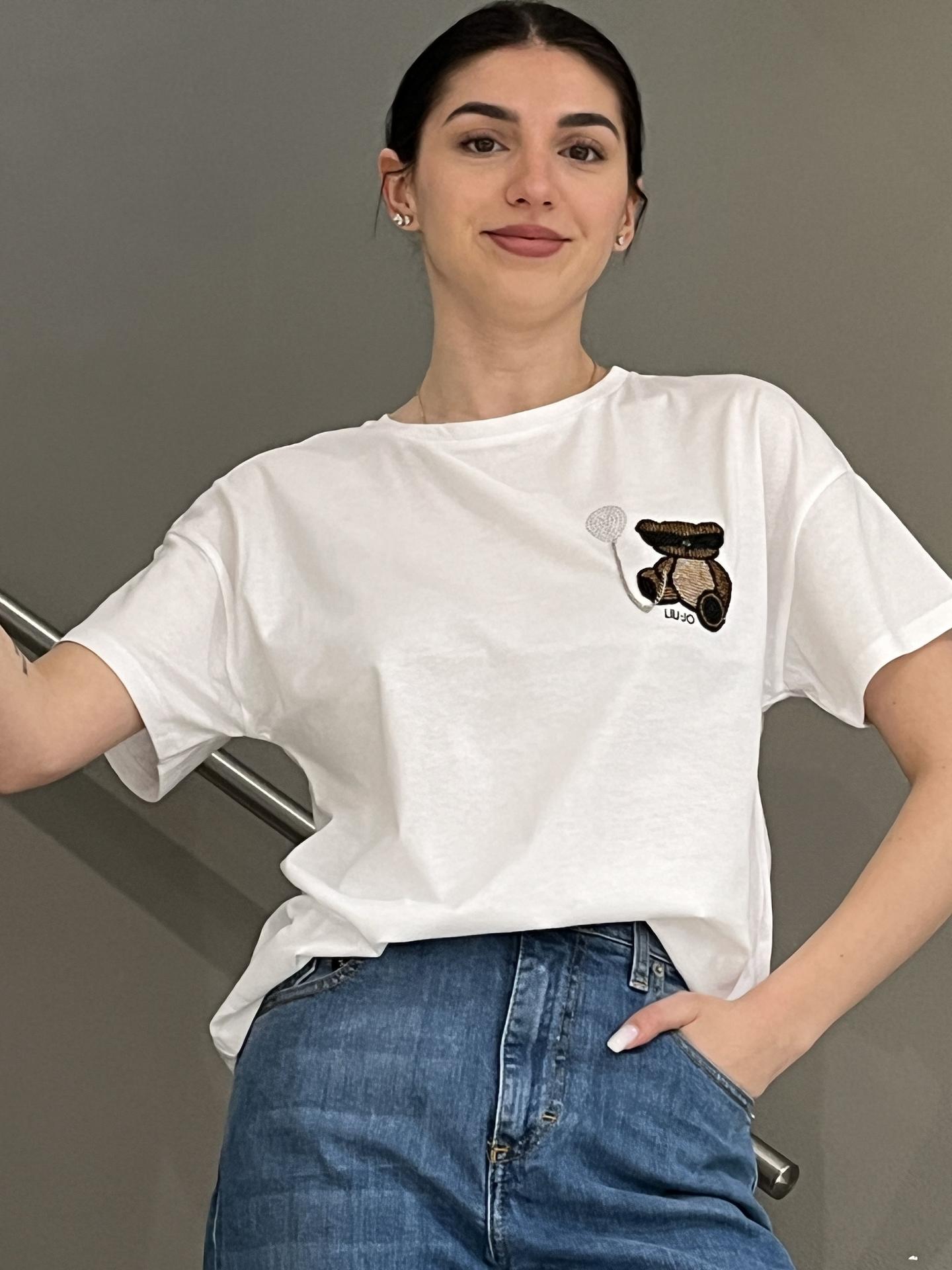 MAGLIA LIU.JO WEAR WA6414 BIANCO