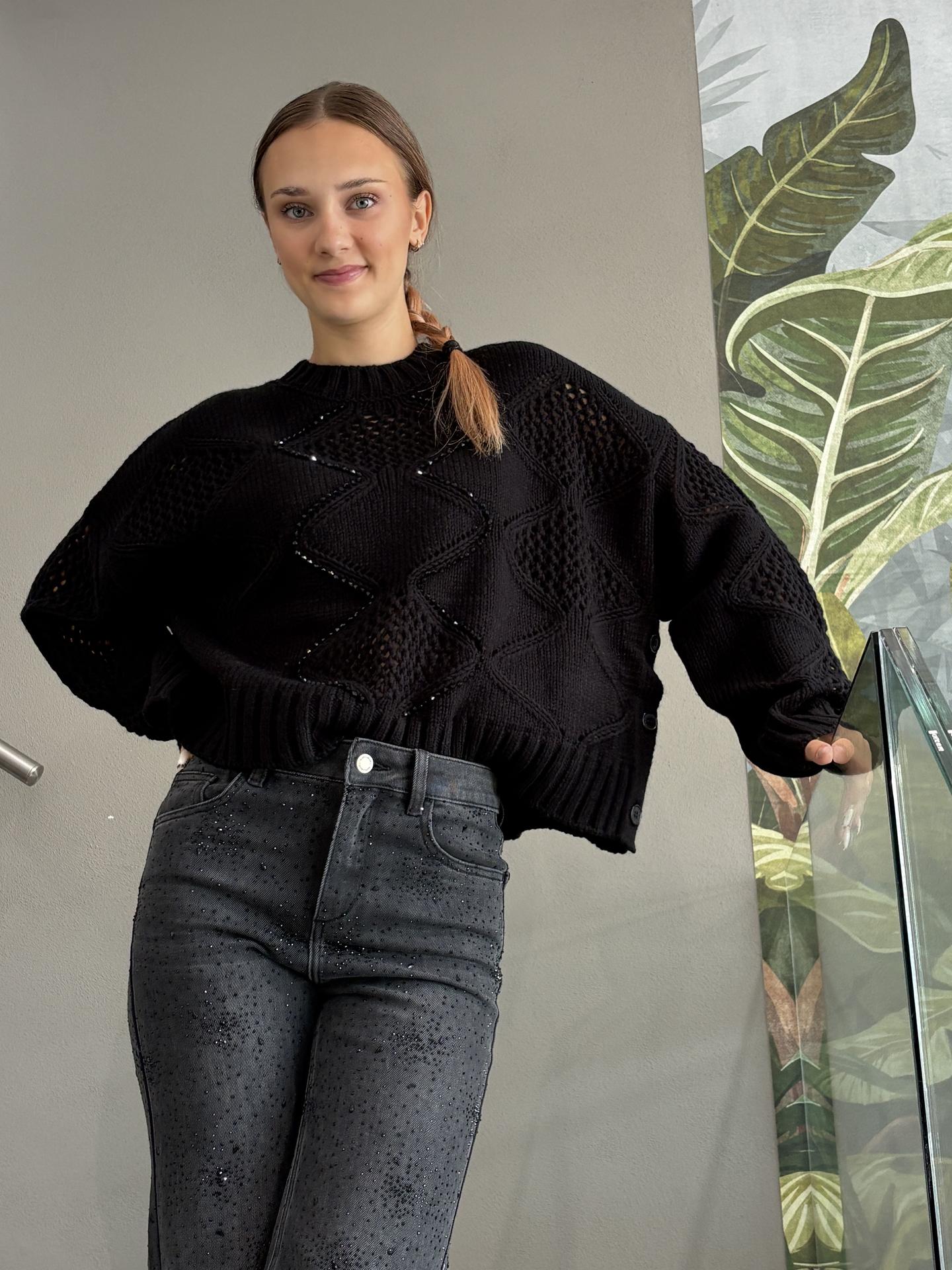 MAGLIA LIU.JO WEAR WF6286 NERO