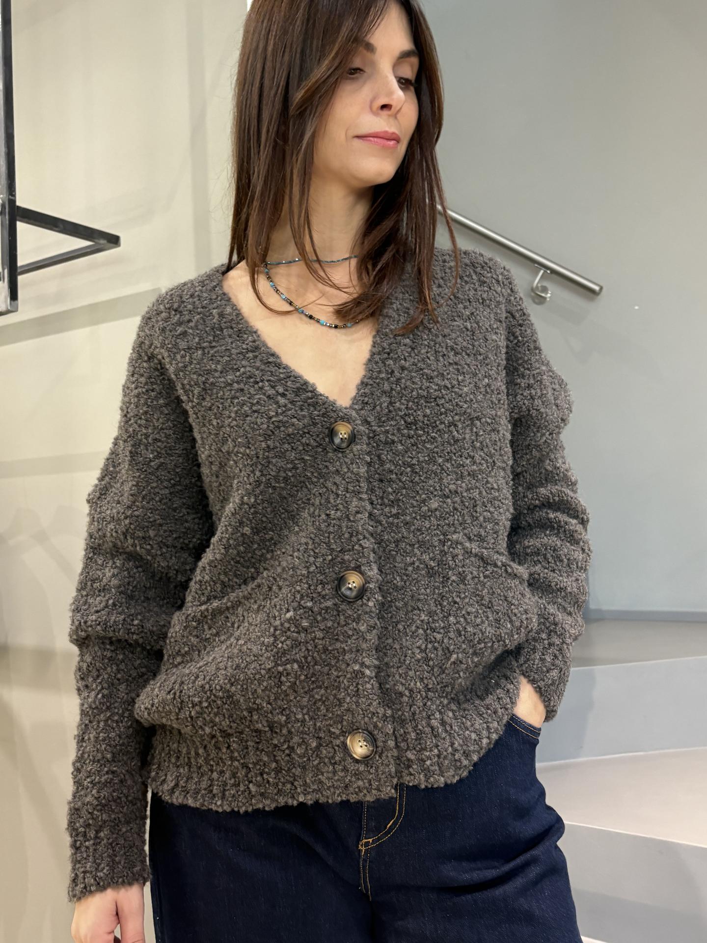 MAGLIA SUSY MIX WK32848 MARRONE